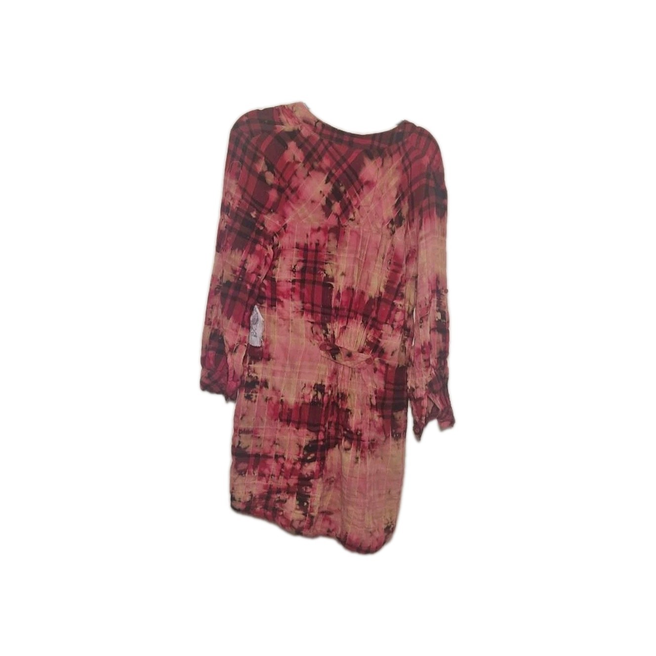 Women’s Jak Tunic M Red Pink Tie-Dye Plaid dress or tunic