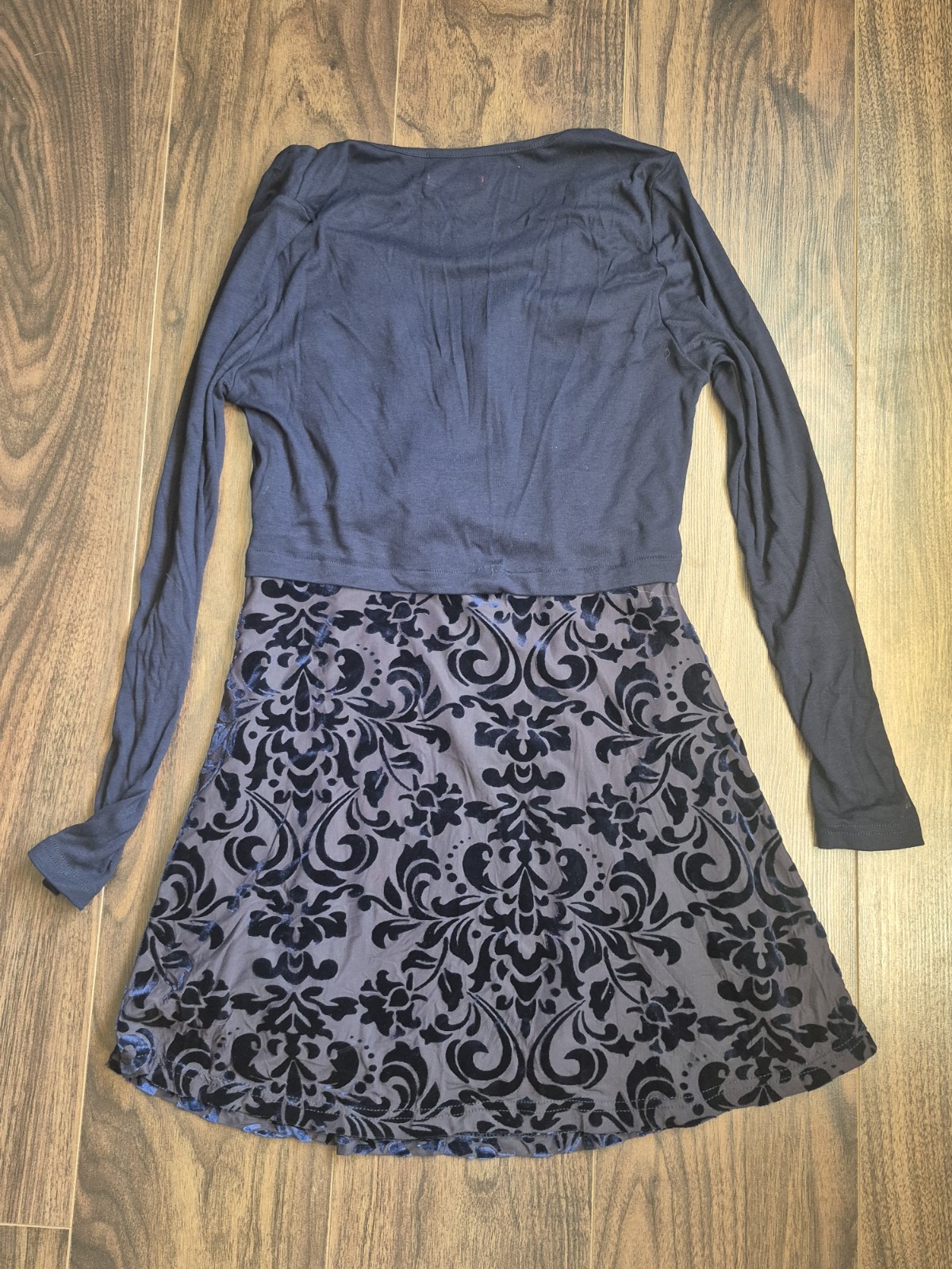 Joe Browns Blue Lace-Up Devore Tunic Top UK 8 New Without Tags Gothic