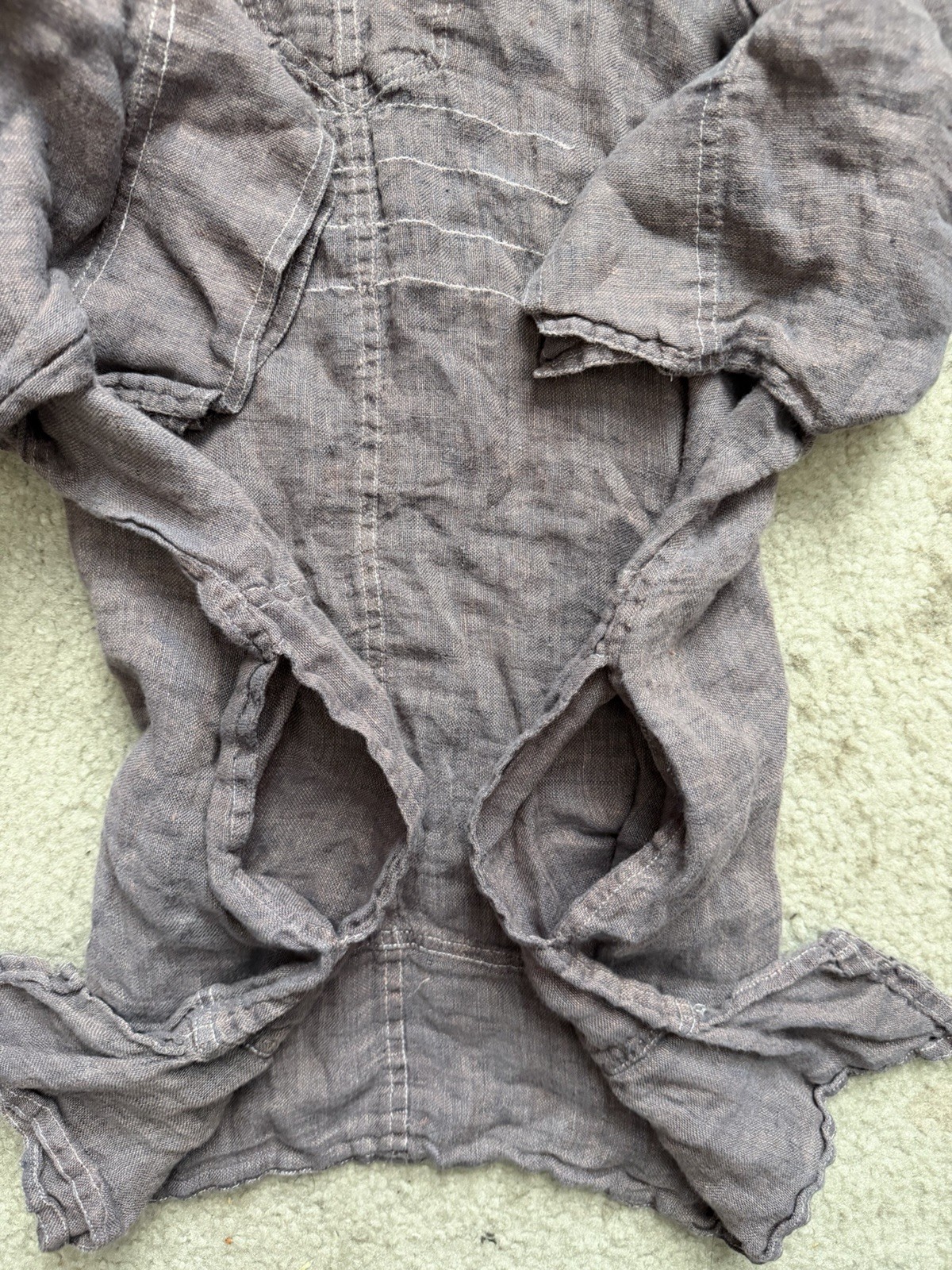 4 Lot Lady Monica Womens L Vintage Linen Shirt White Fox Hoodie Wayre Shorts