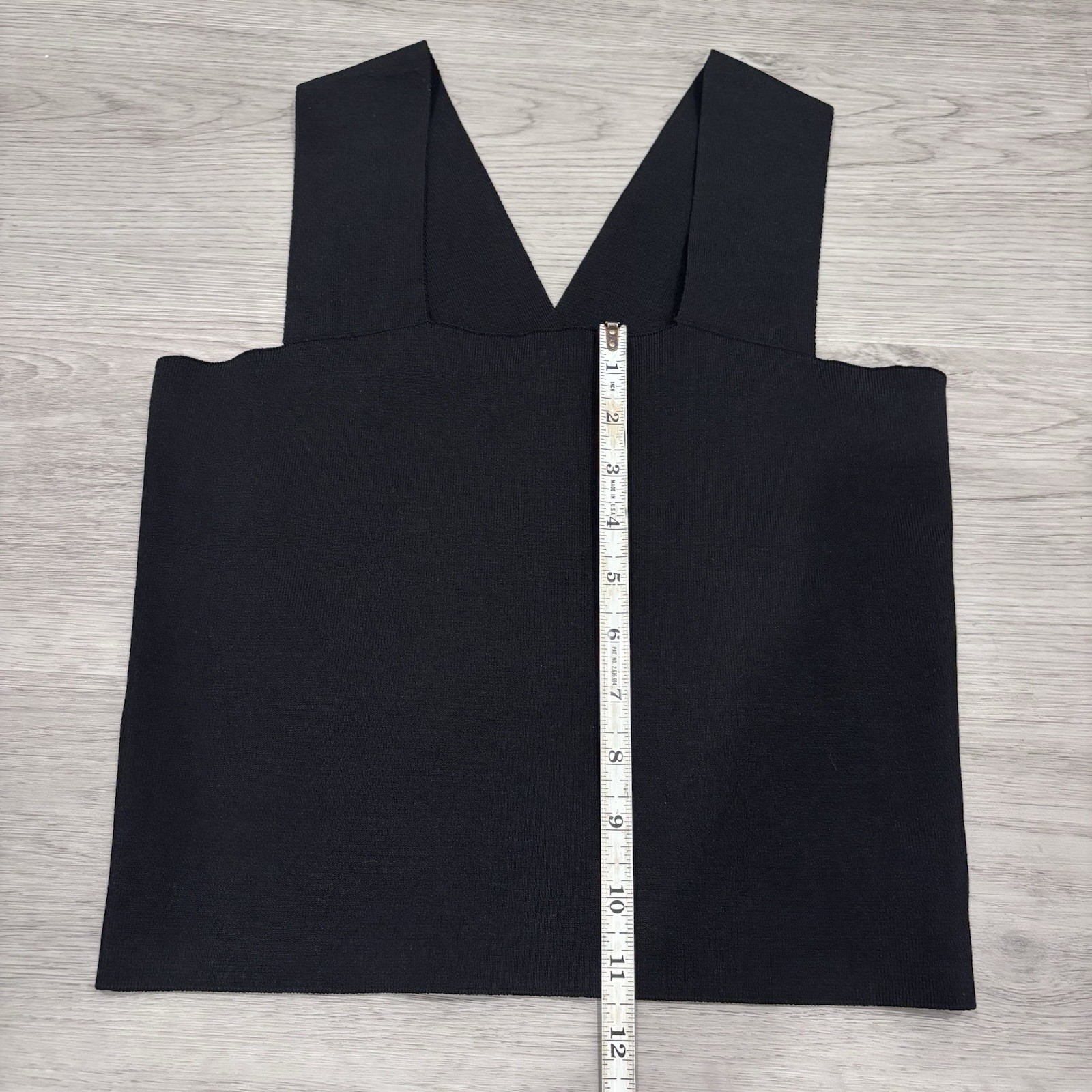 House of Harlow 1960 Tank Top Womens S Black Ribbed Cross Back Crop Minimalist