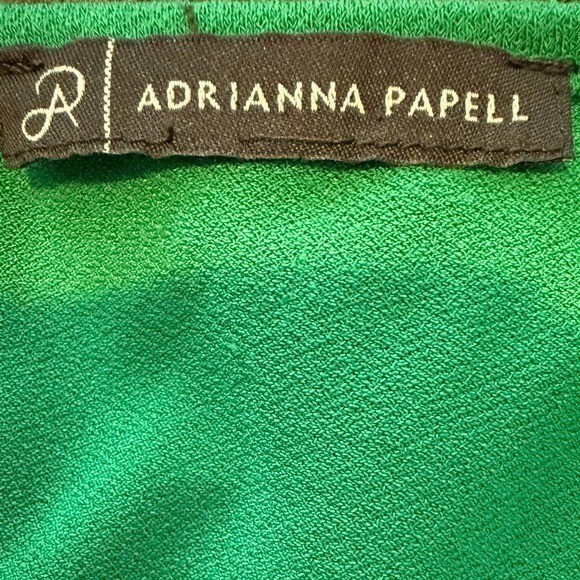 Adrianna Papell Green Smocked Yoke Balloon Sleeve Blouse AD1S301146