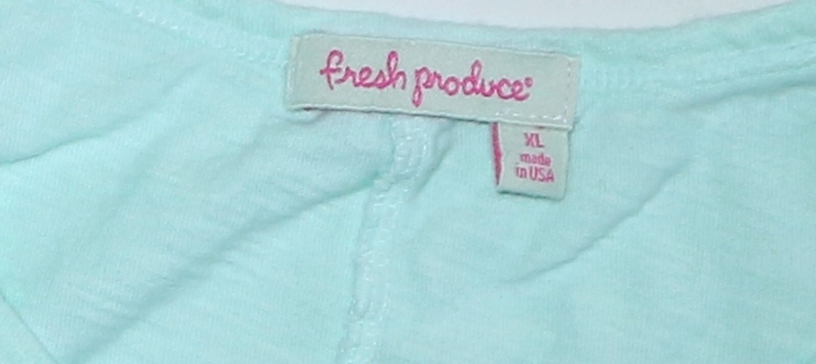 FRESH PRODUCE Mint V-Neck Ctn Knt Top 40 In Chst 29 In Lng Sz XL EXC