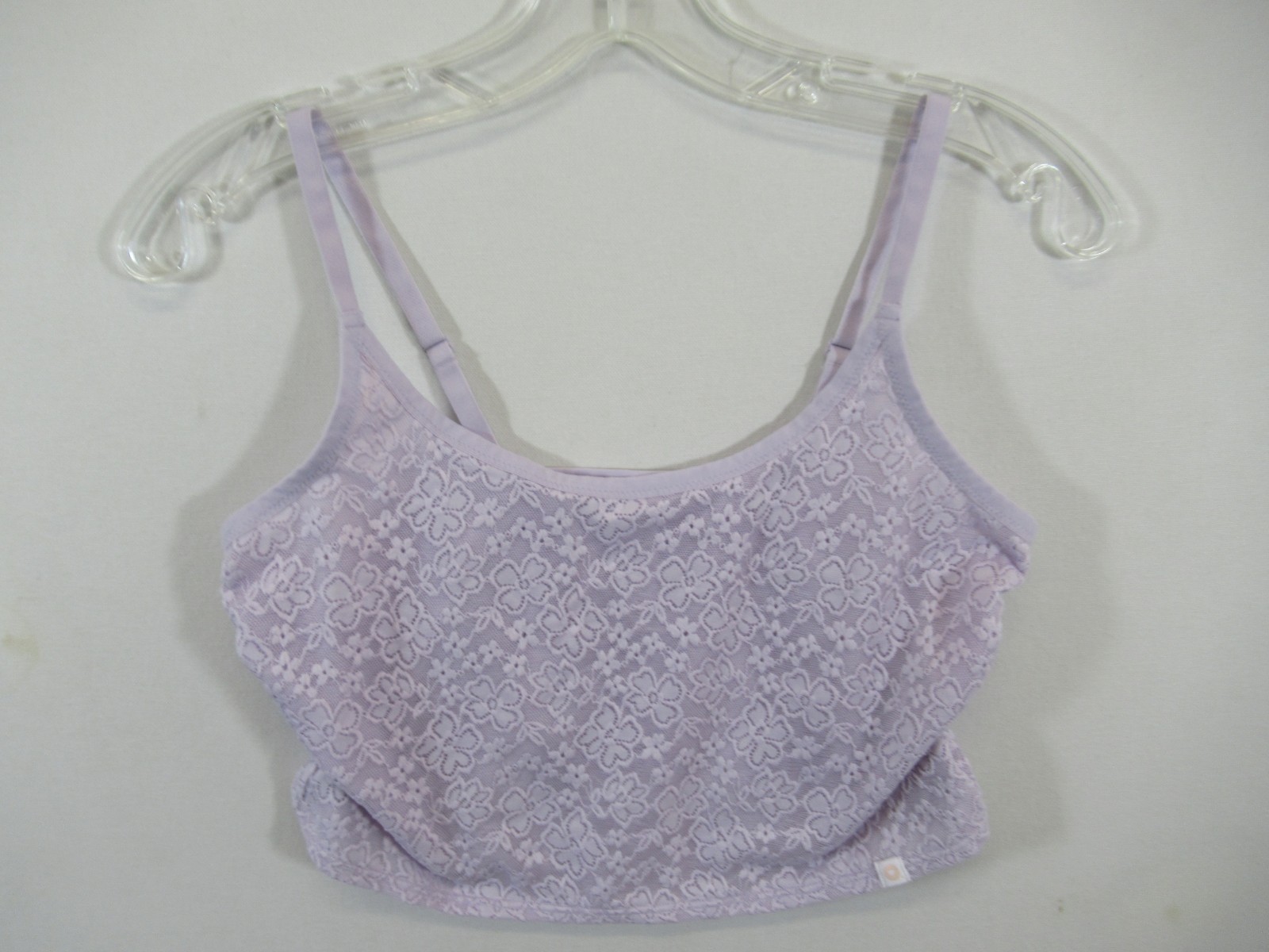 Old Navy Loves You Lace Brami Cami Tank Top Women Medium Purple Cropped