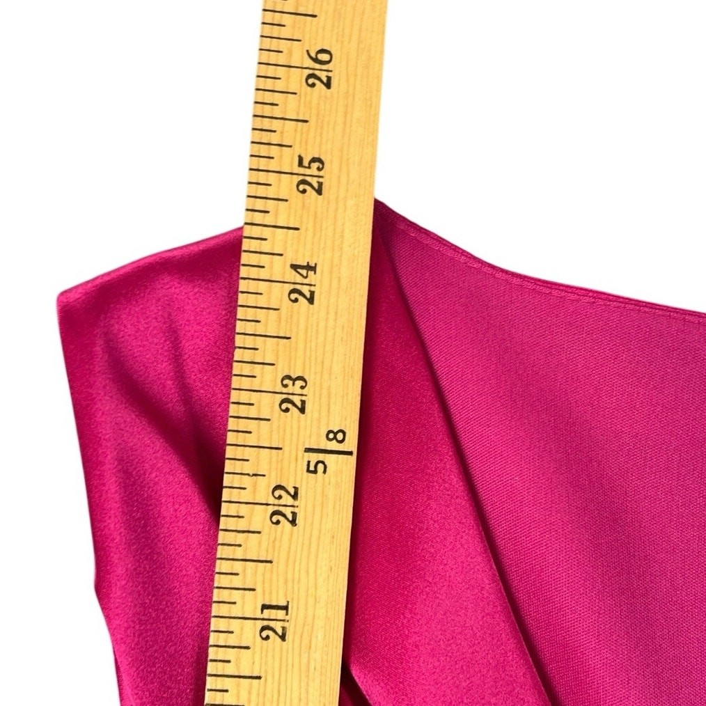 Xscape Fuchsia Satin Twist Front Formal Top Hot Pink Size 12