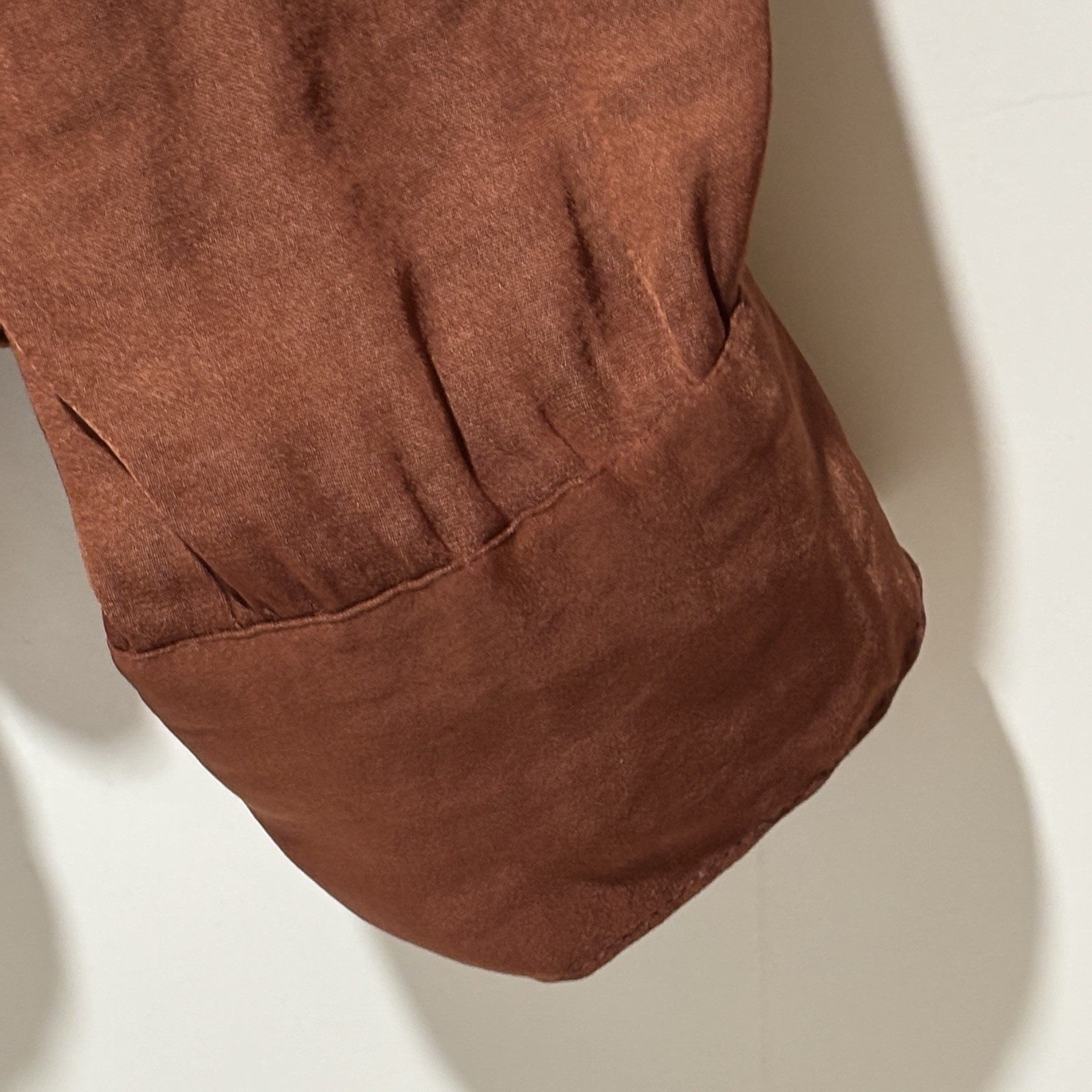 SIMPLY VERA Top Women Sz XL Copper Whimsy Grunge Elegant Popover Breezy Tunic