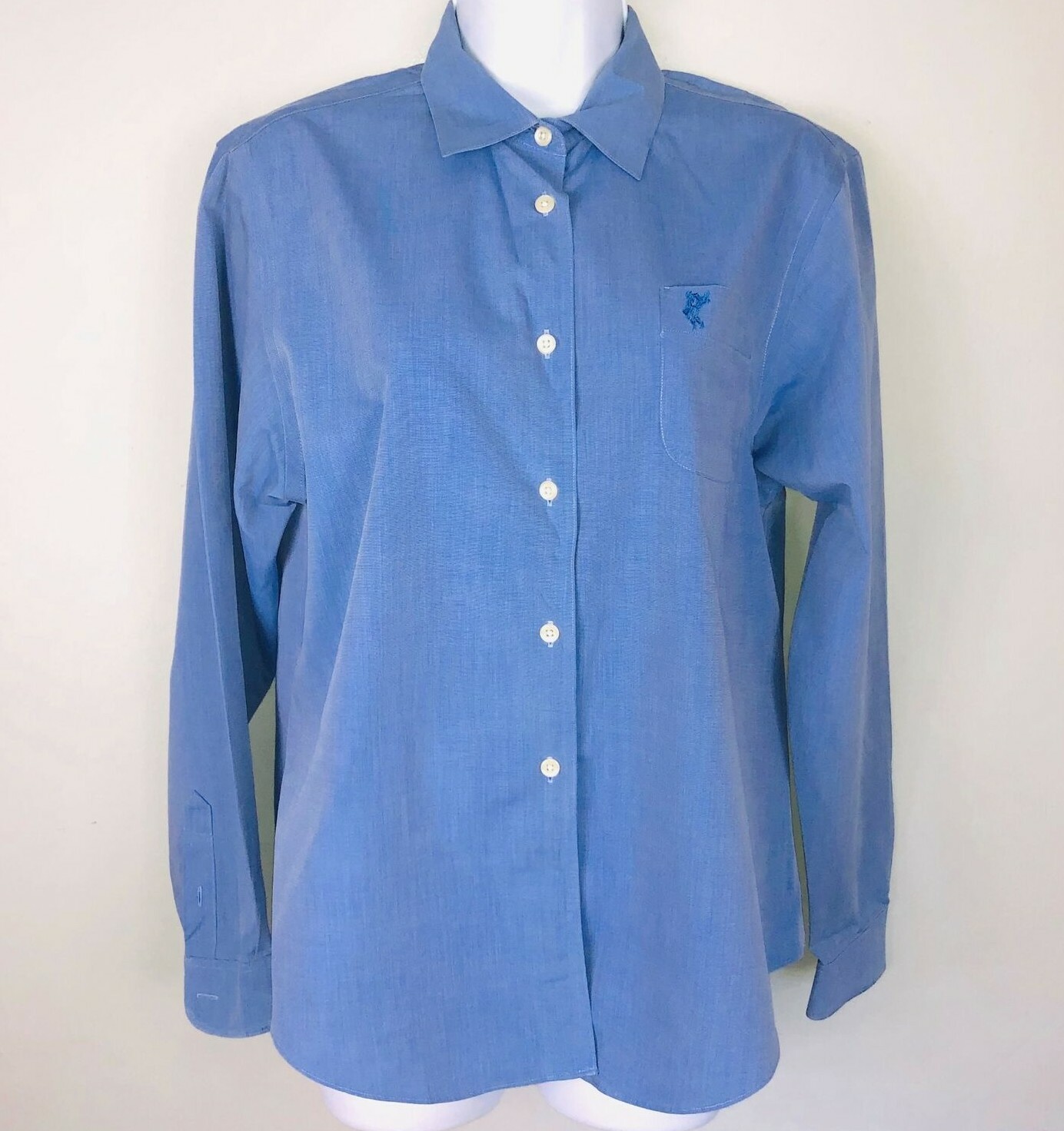 Ashworth Womens Top sz L Blue Country Club Golf Core Corporate Workwear Classic