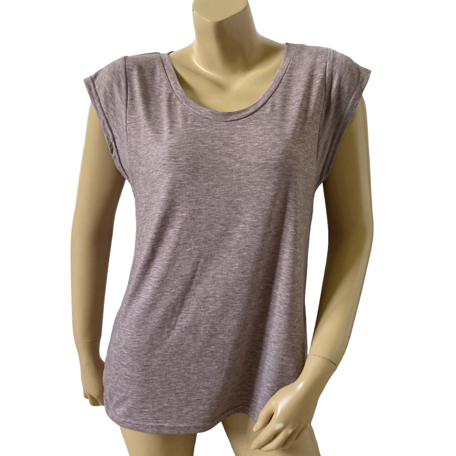 MIROL Womens Size Medium Purple Short Sleeve Scoop Neck T Tee Shirt