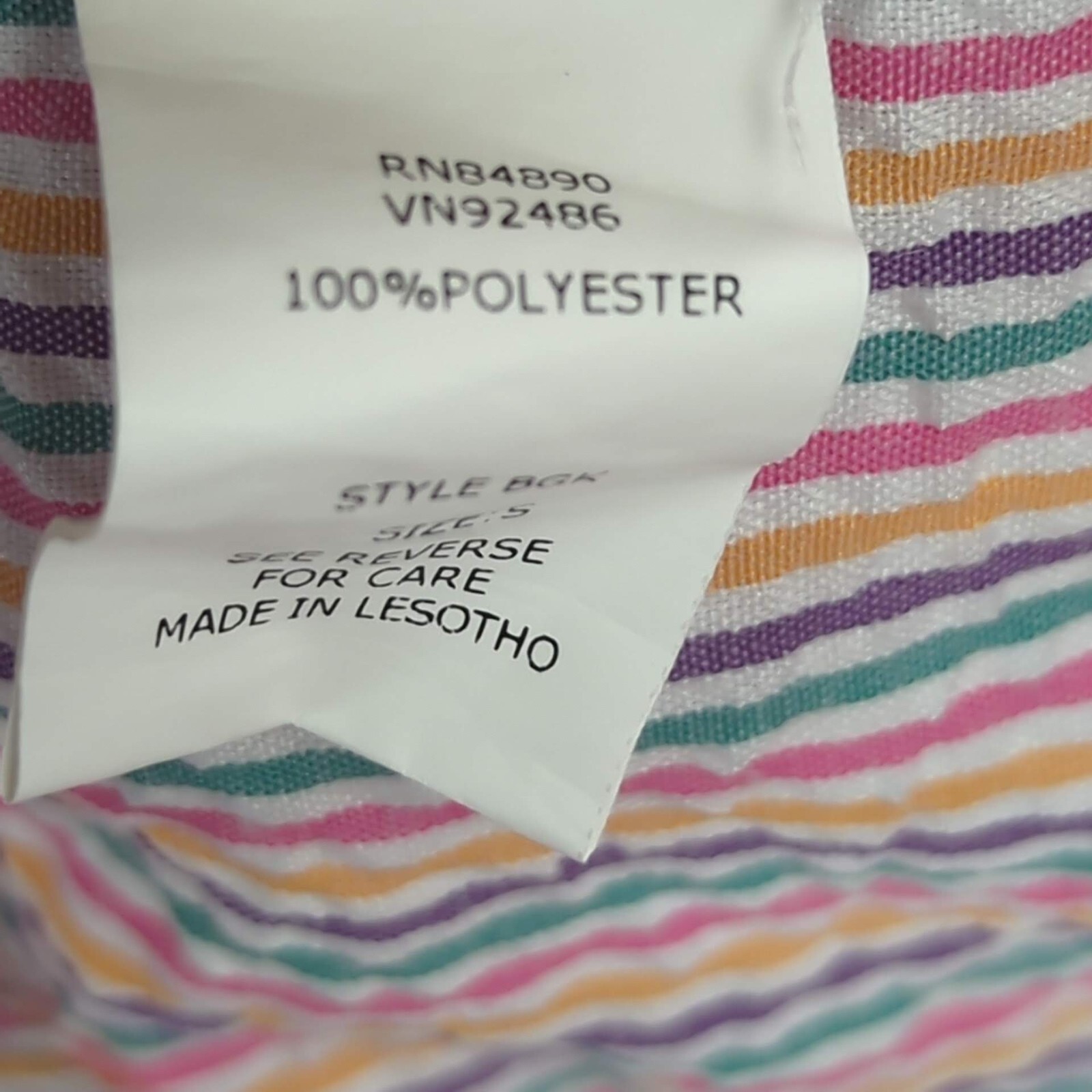 🌺 VTG Boca Bay Seersucker Vacation Shirt Women’s S Multicolor Striped Button Up