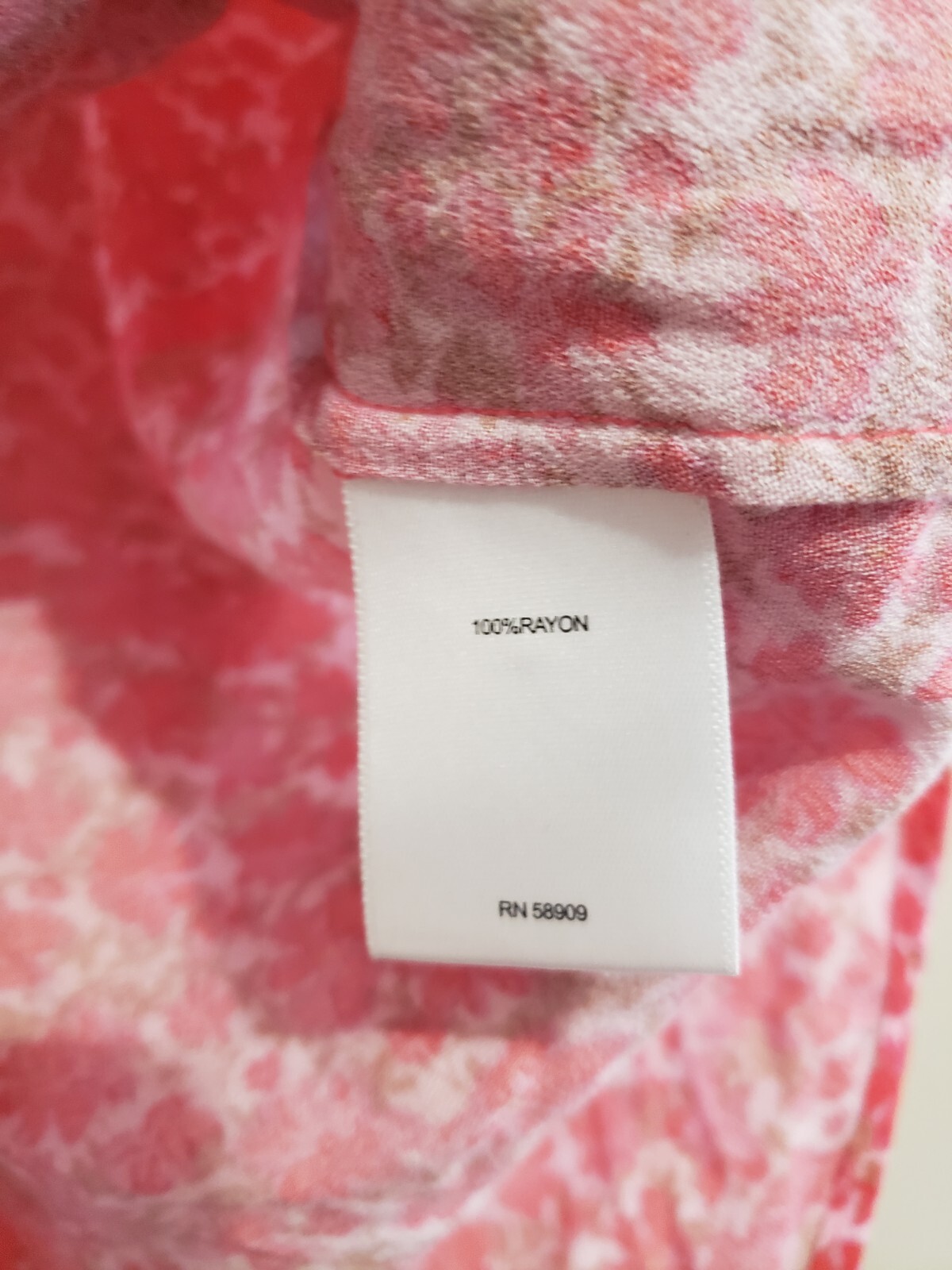 A Loves A Womens M Blouse Pink Button Up 100% Rayon Lightweight Office Spring