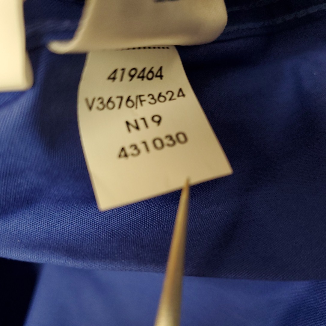 Lands End Shirt Womens 8 Tall Cobalt Blue Long Sleeve Broadcloth Wrinkle Free