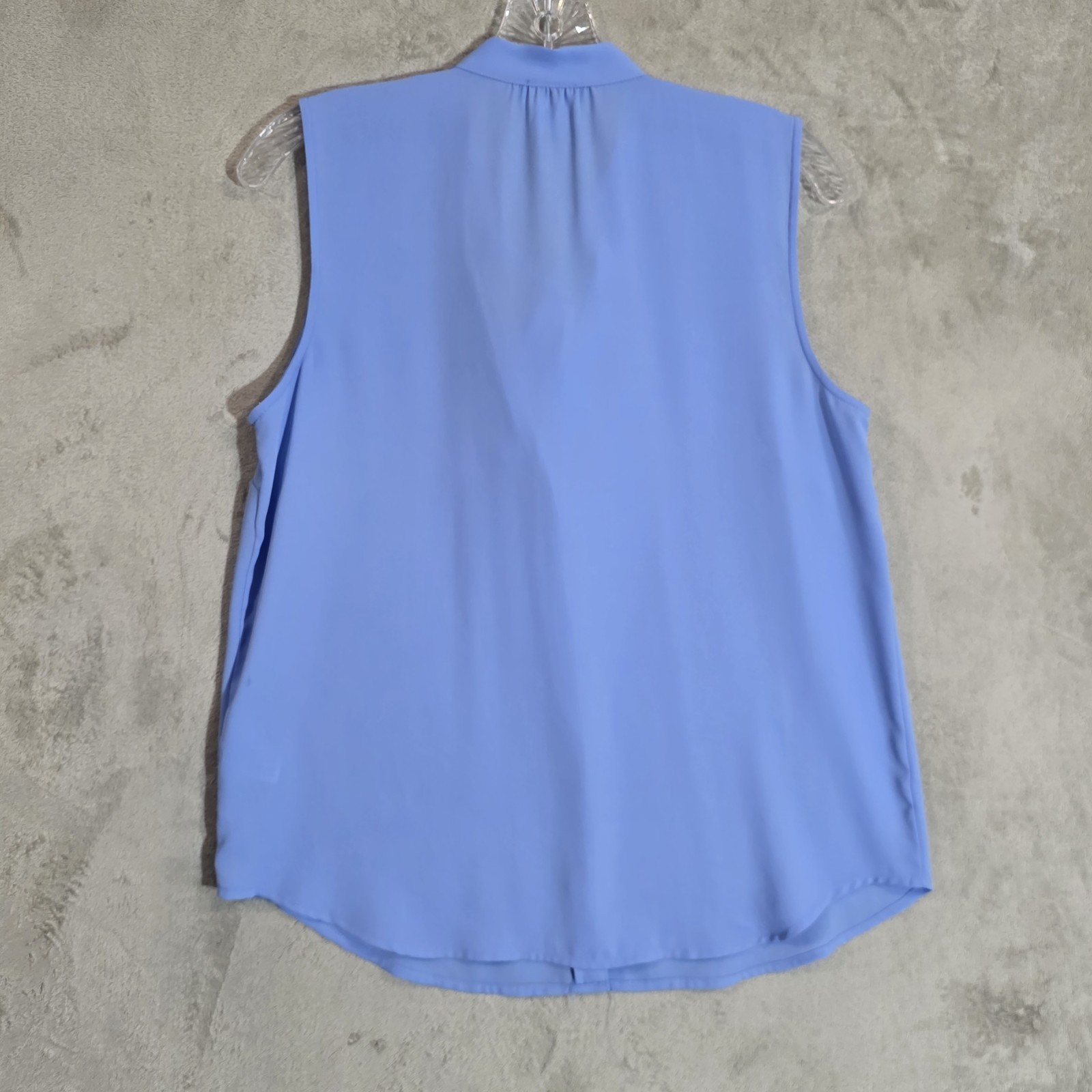 J.crew Womens Sleveless Bow tie Blouse Blue sz small