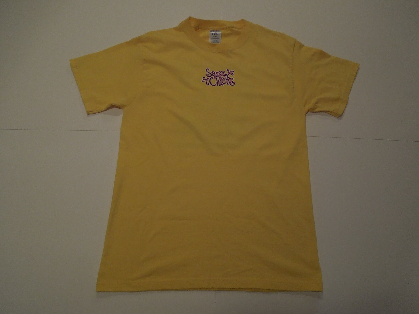Jerzees Womens Size Medium Sassy Girl Yellow T-Shirt