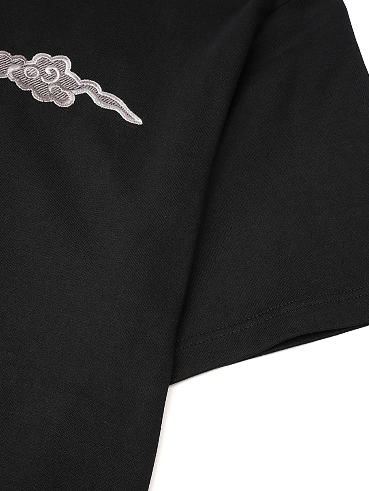 Niepce Men’s Cloud Dragon Embroidery Tee Japanese Streetwear T-Shirt