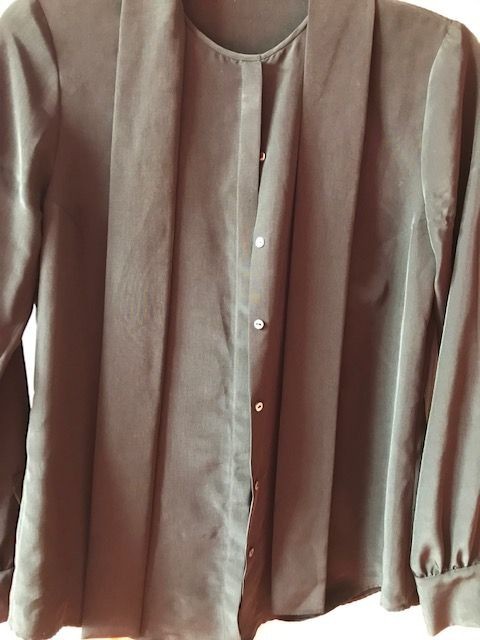 KARL LAGERFELD Black Polyester Silk Blouse, Tie Neck, UK 10 / EU 36, VGC