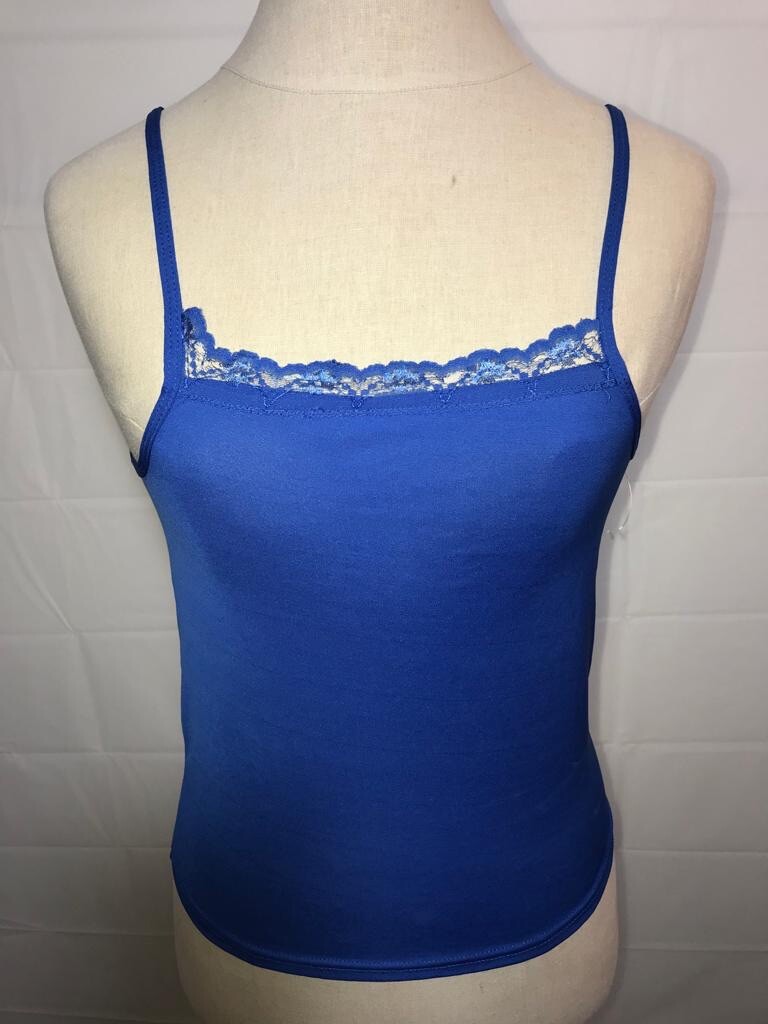 Max Grey Blue L Tank 100% Polyester With A Lace