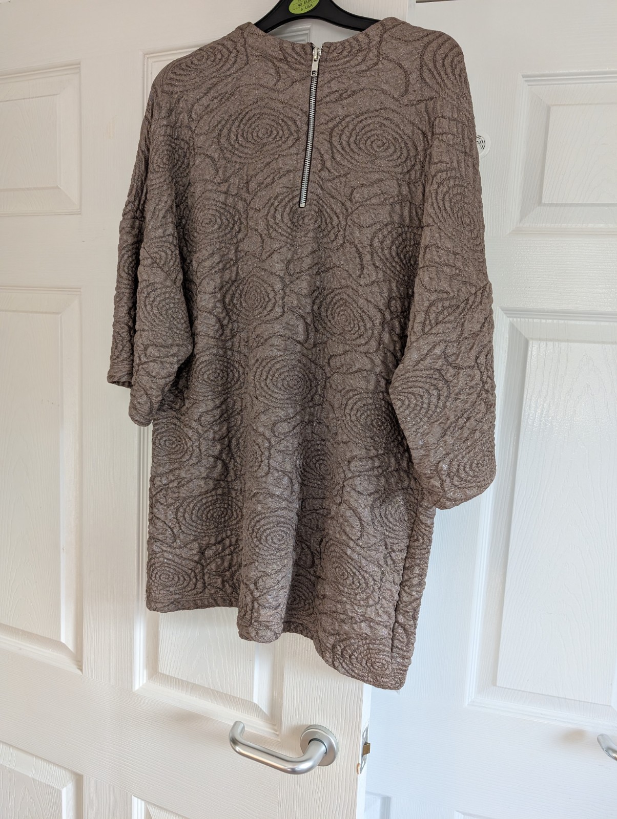 Zara Special Edition Bronze Metallic Style Rose Embossed Texture Soft Top Medium
