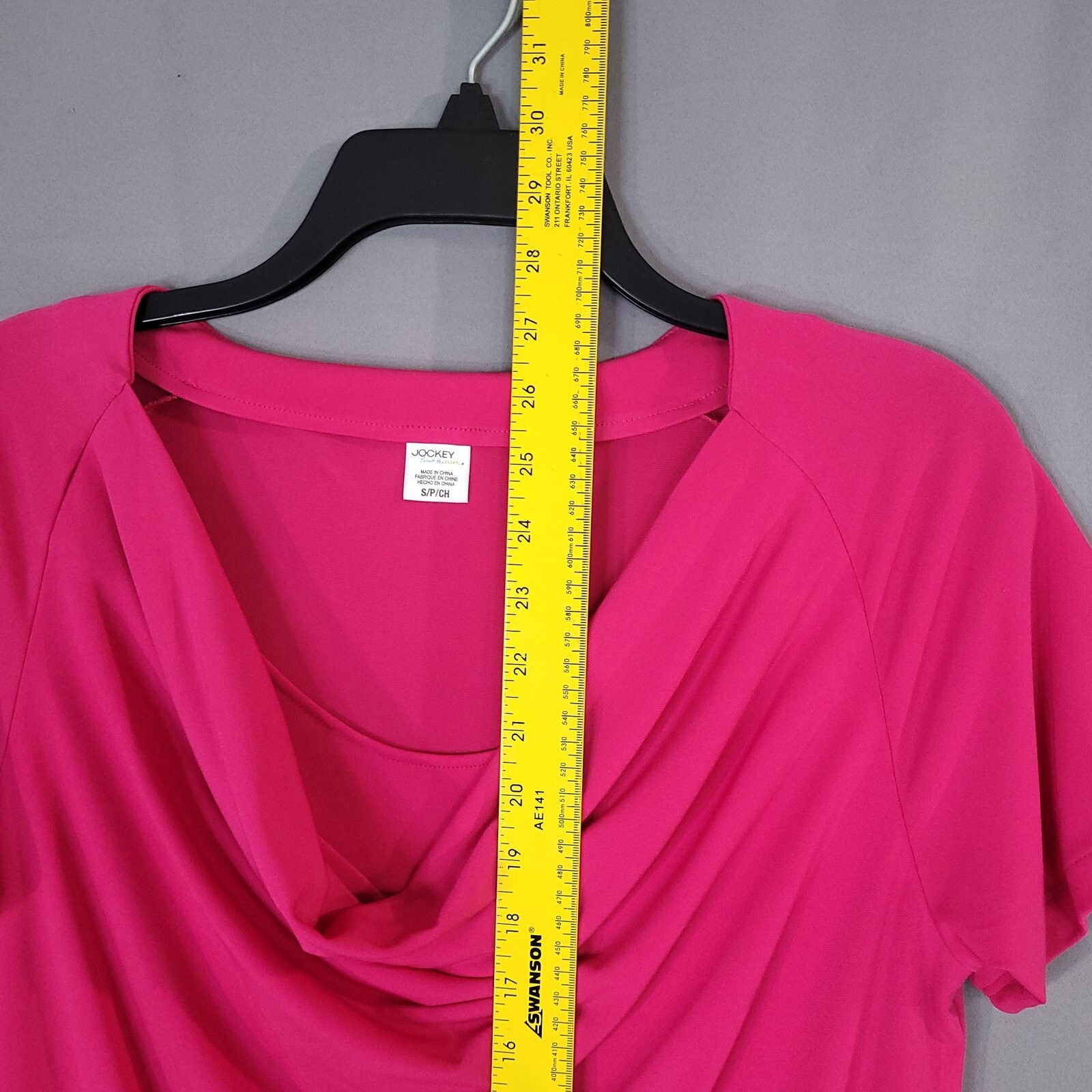 Jockey Women’s Pullover Blouse Short Sleeve Regular Fit Pink Size S