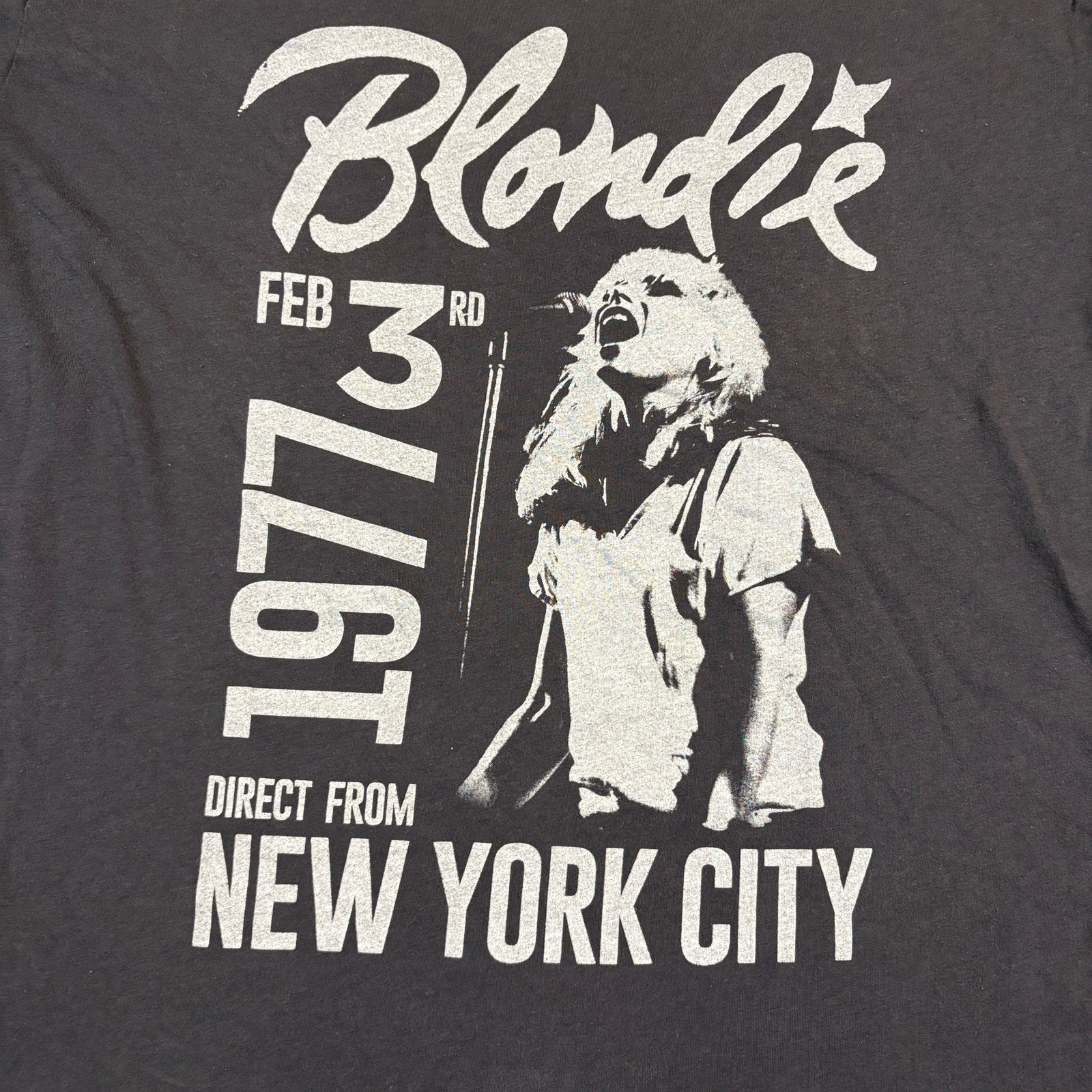 Blondie NYC 1977 Concert Reprint Shirt Women’s 2XL Officially Licensed Band Tee