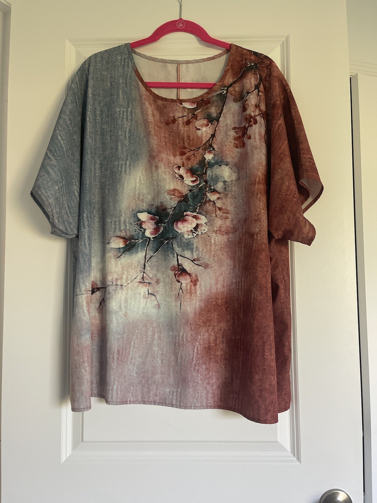 Plus Size Women’s Cherry Blossom Shirt Size 5XL