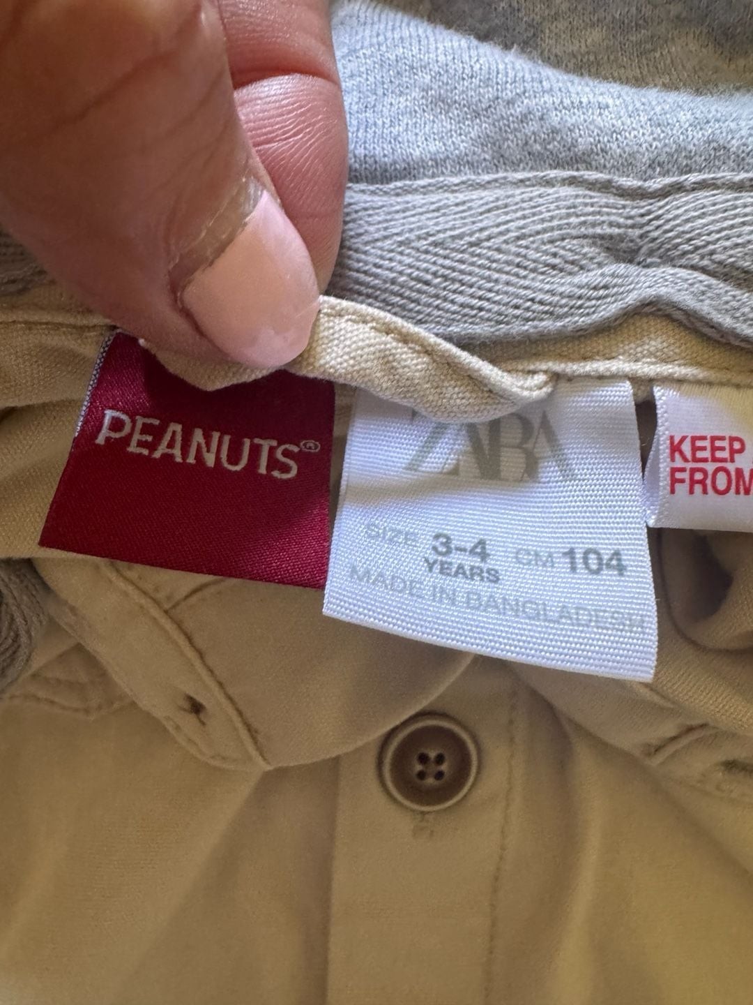 Zara Peanuts Snoopy Favorite Yoga Position Hooded Button-Down Overshirt