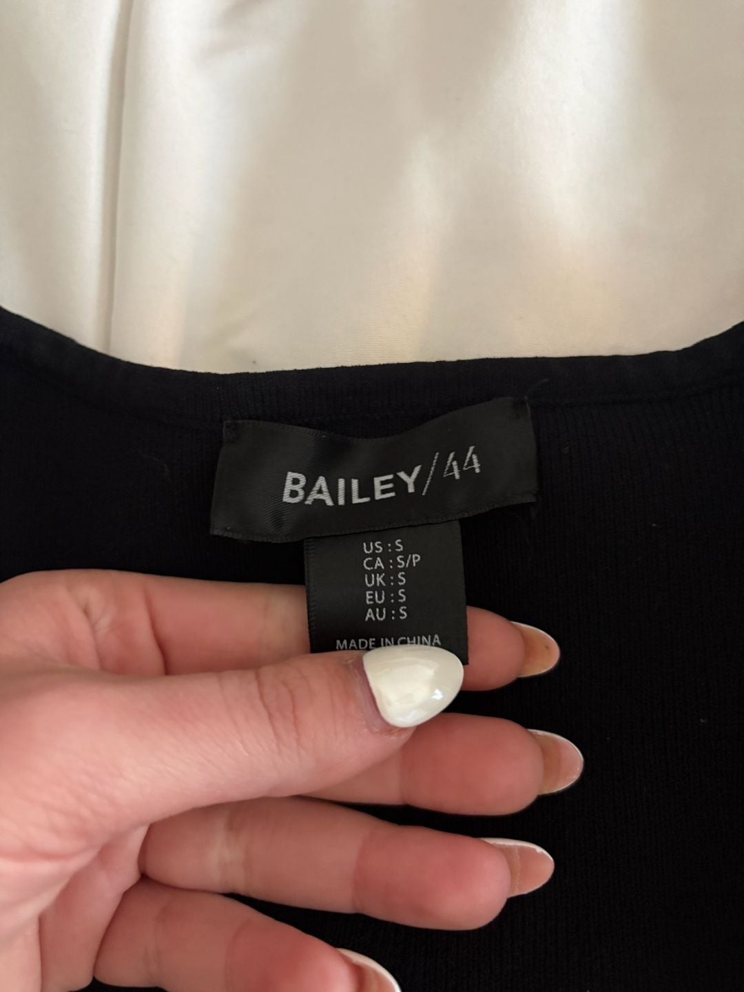 Bailey 44 Black Ribbed Tank Top with Tulle Ruffle Detail Size S