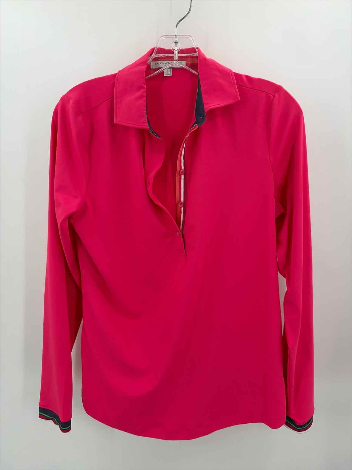 Fairway & Greene Pink Size Small Long Sleeve Blouse