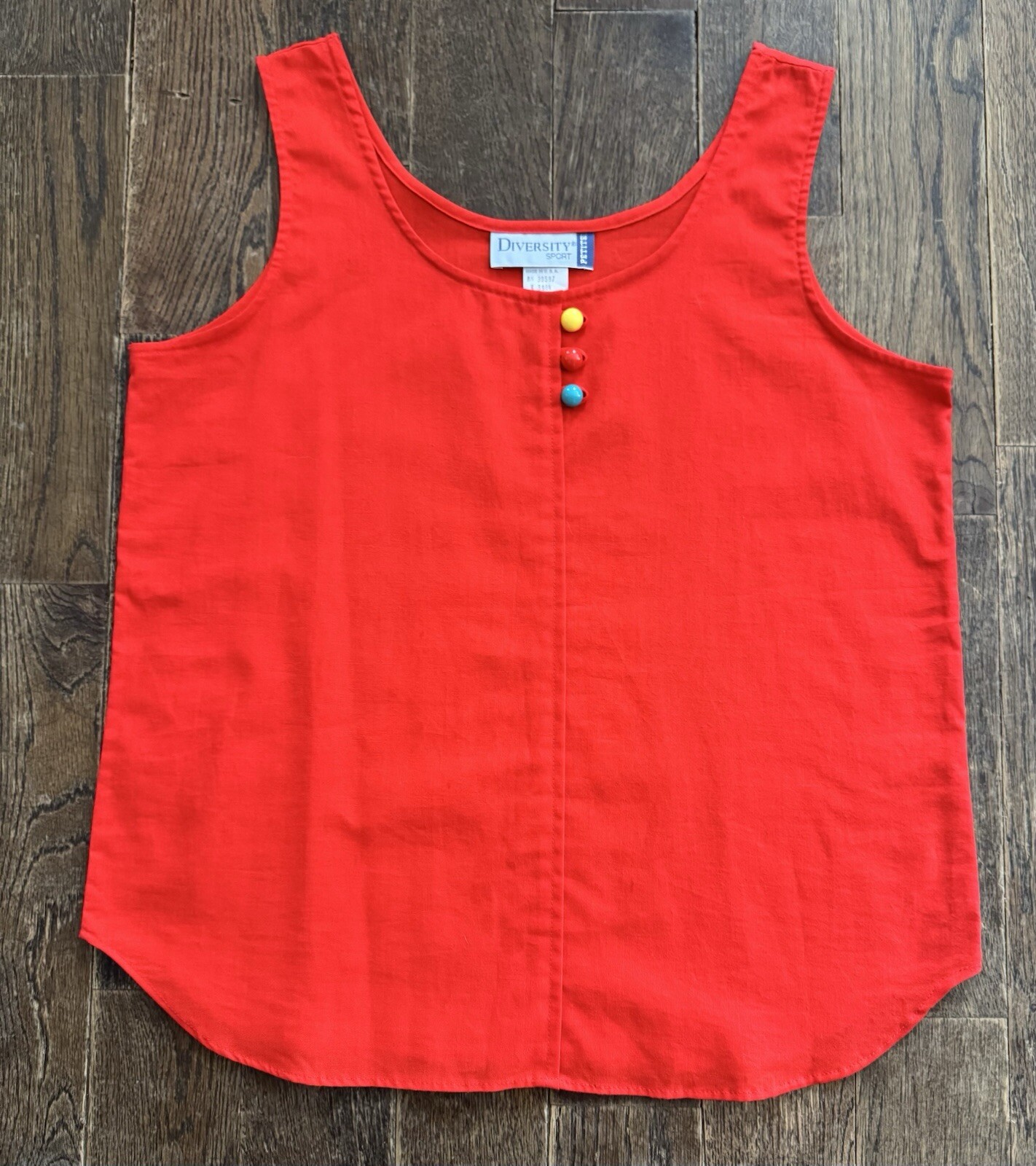 Diversity Sport Tank Top Women’s Red Size Petite Small (PS) Vintage Rare Cute