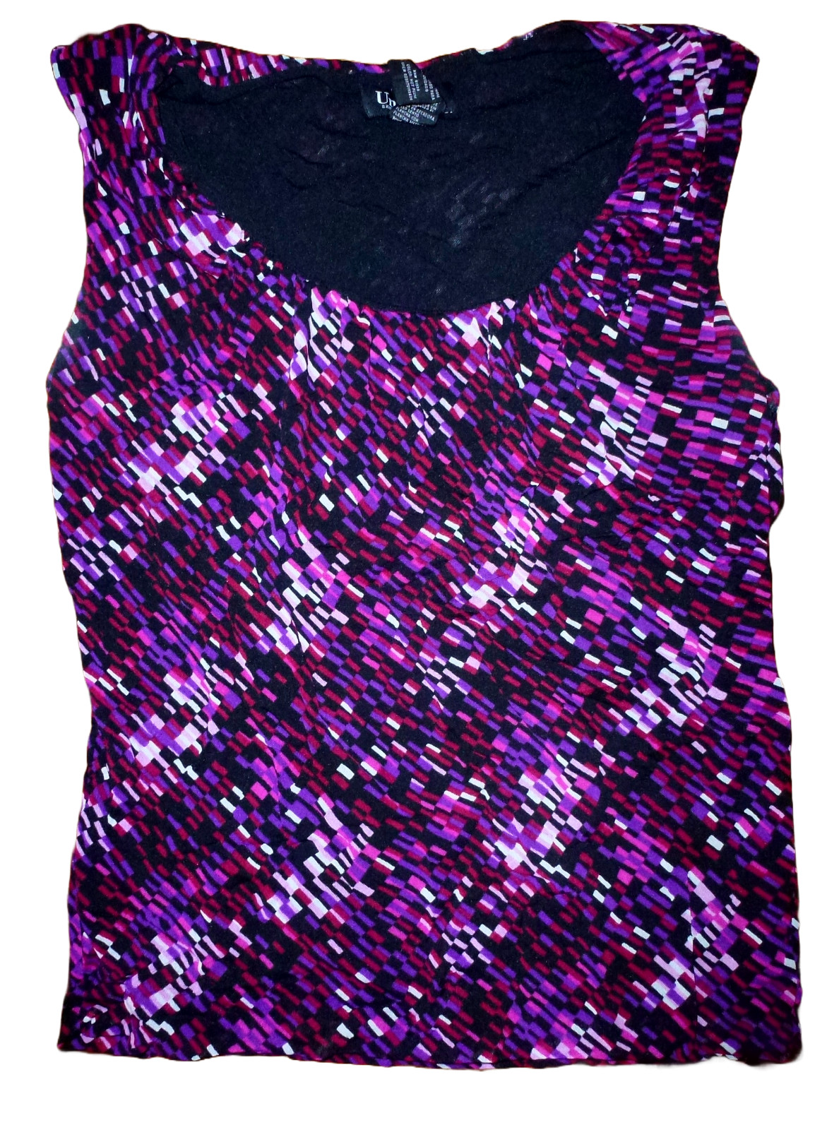 Unlisted by Kenneth Cole Hot plum purple black L lined tank top