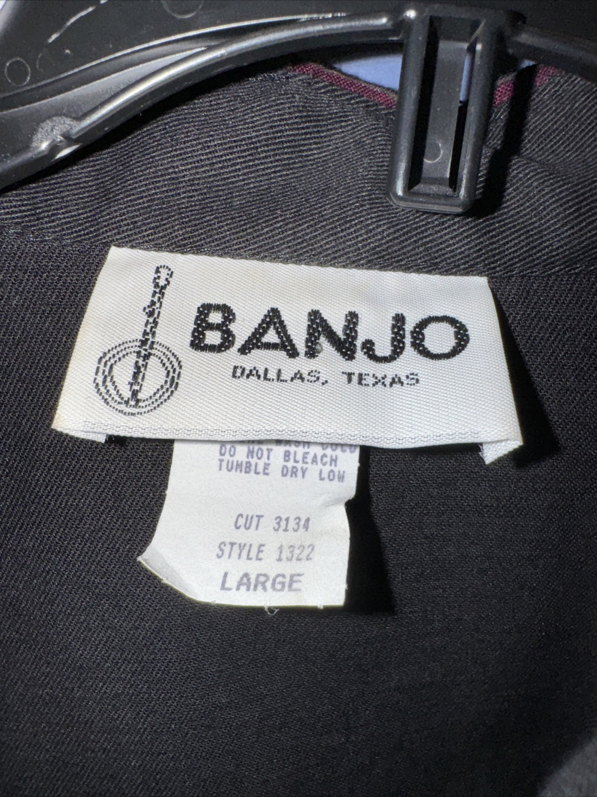 Large Bolero Banjo Dallas Texas Women’s Cropped Western Shirt Jacket Top Black