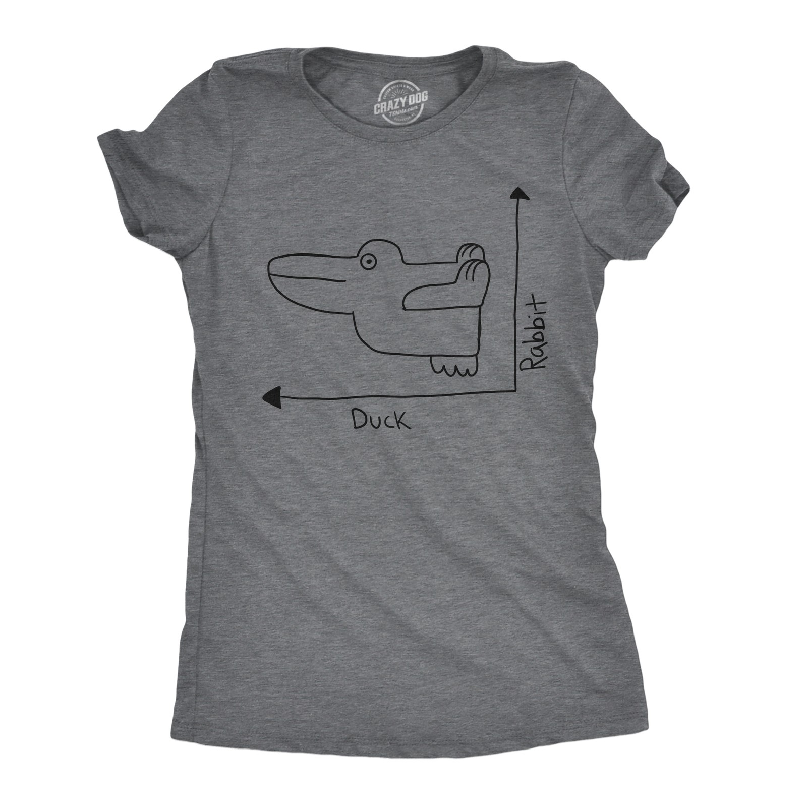 Womens Funny T Shirts Duck Rabbit Graph Sarcastic Graphic Novelty Tee for Ladies