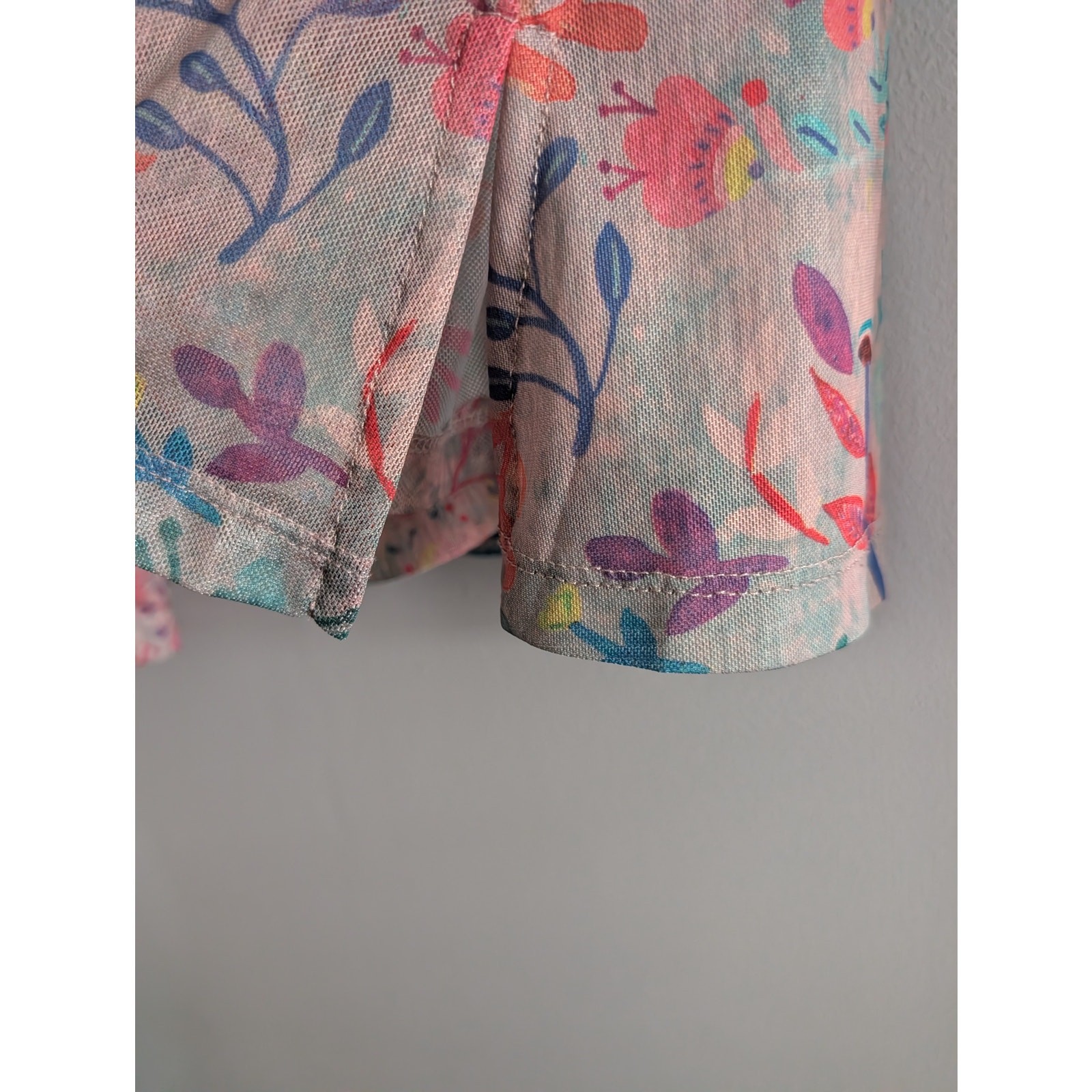 Natural Life Carina Floral Mesh Long Sleeve Top XL