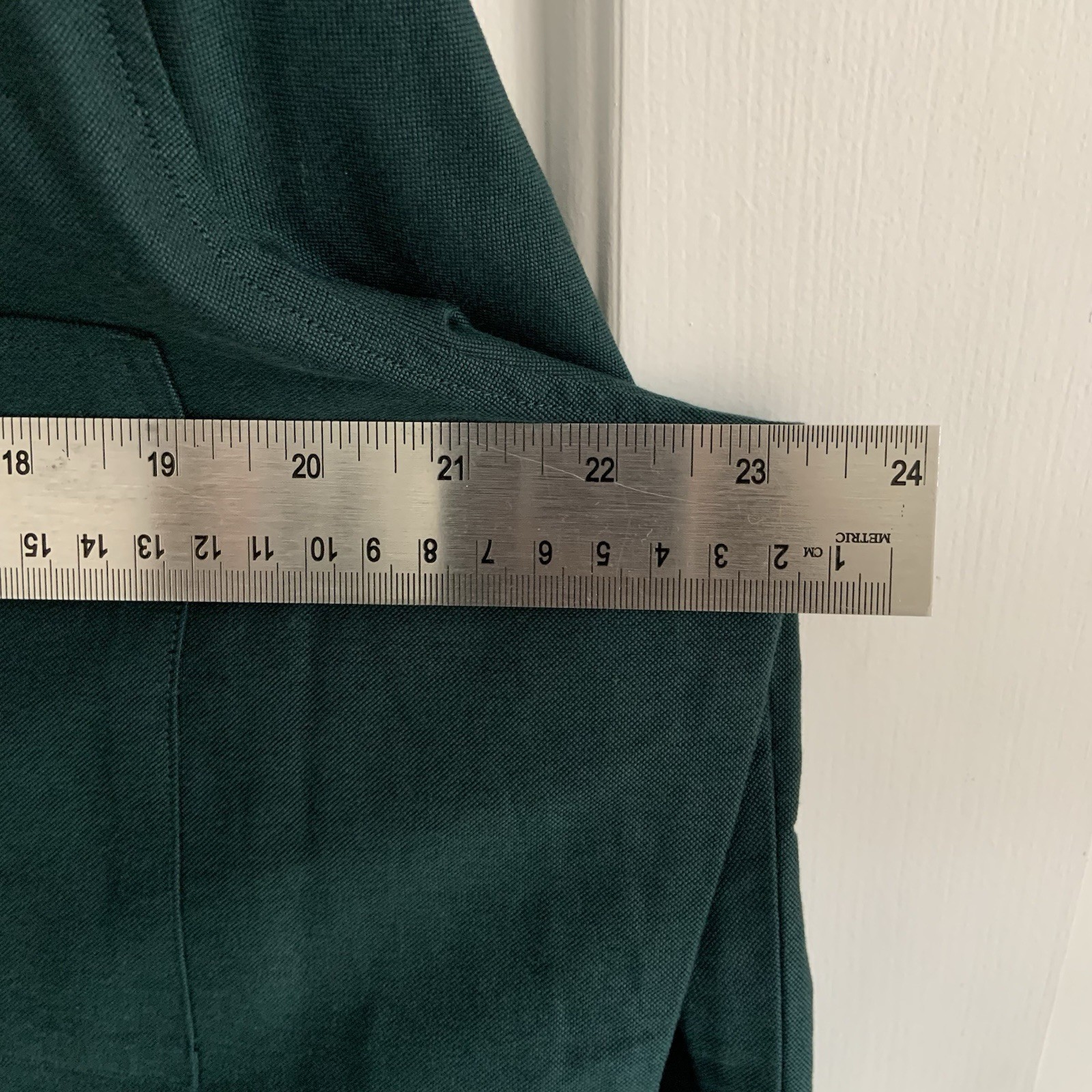 Claridge & King Women’s XL Dark Green Button up Shirt with Gingham flip cuffs