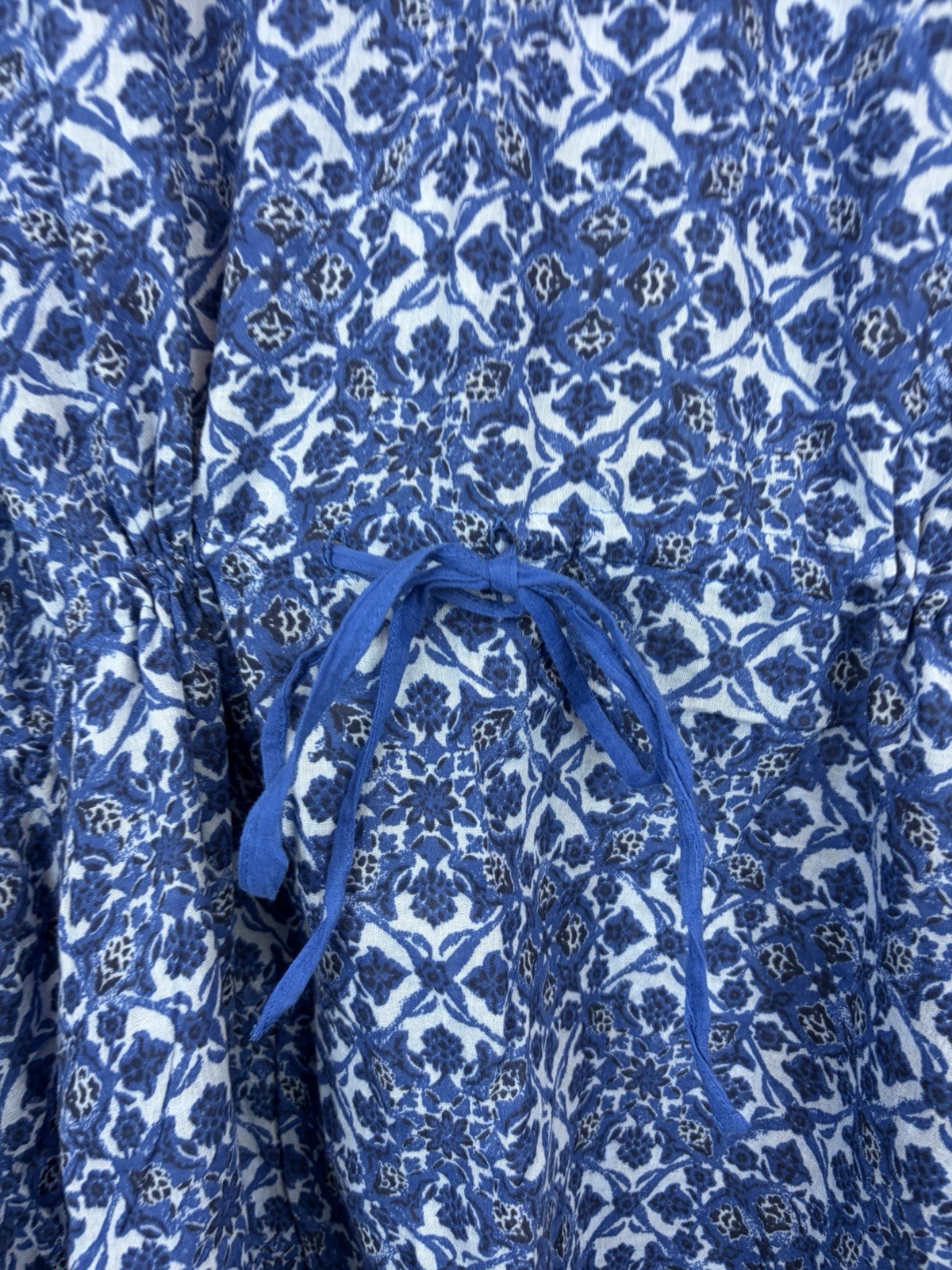 D Co Beach Top Cover up Blouse Womens Plus 2X Beach Vacation Blue Oversized