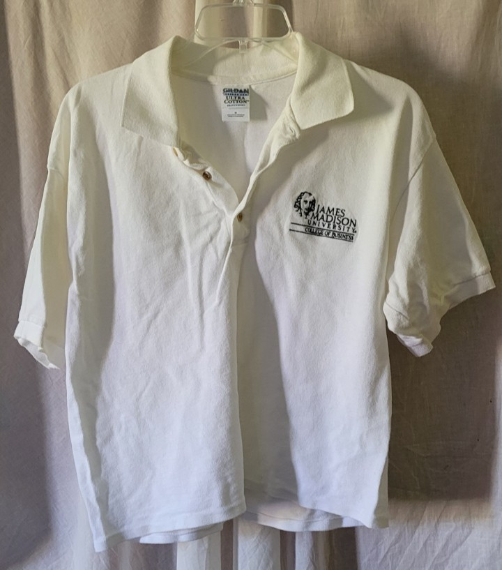 Women’s Gildan M Ultra Cotton 3 Button Pullover Shirt James Madison University