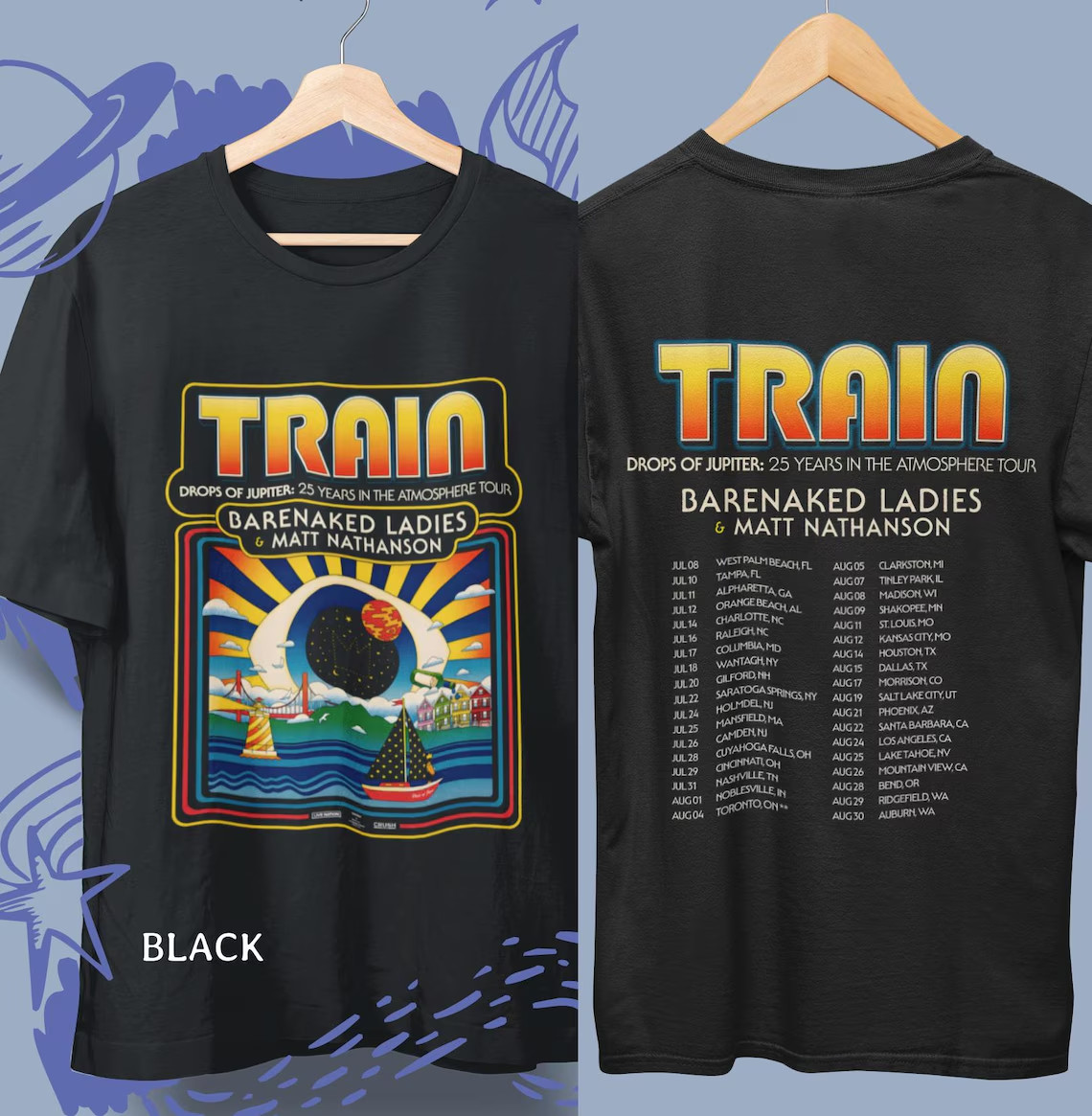 Vintage Train Graphic Shirt, Retro Concert Shirt, Vintage Band Style T-Shirt