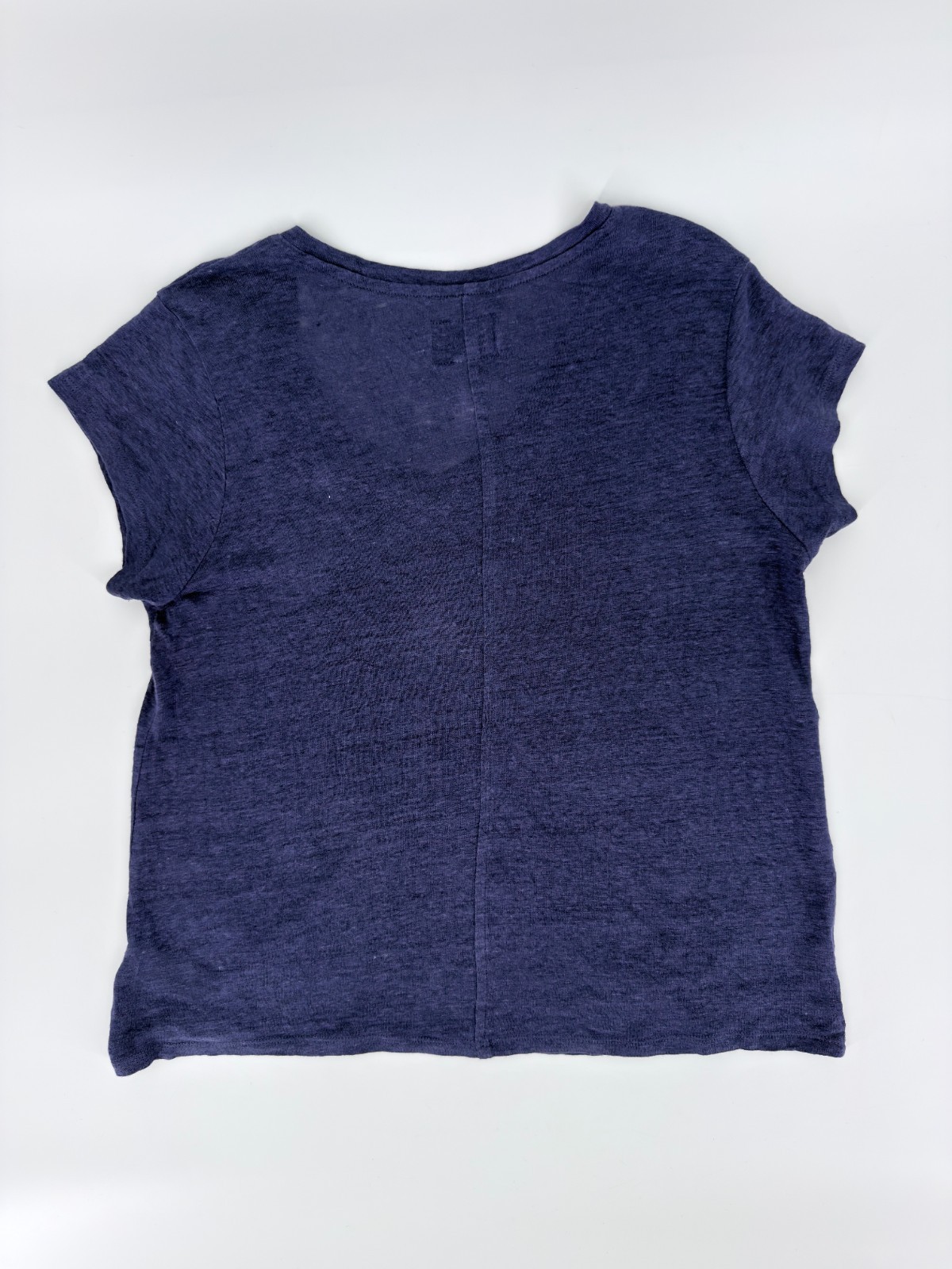 Sigrid Olsen Linen Tee Womens Large Purple V Neck T Shirt Lightweight Knit Top