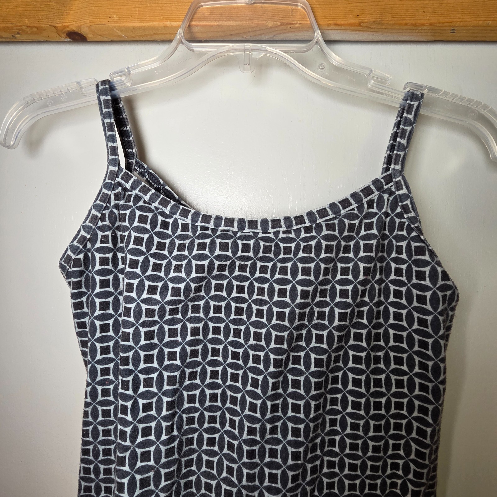 Prana Women’s M Tank Top Pattern Gray Cotton Blend Summer Athleisure Sport Gym