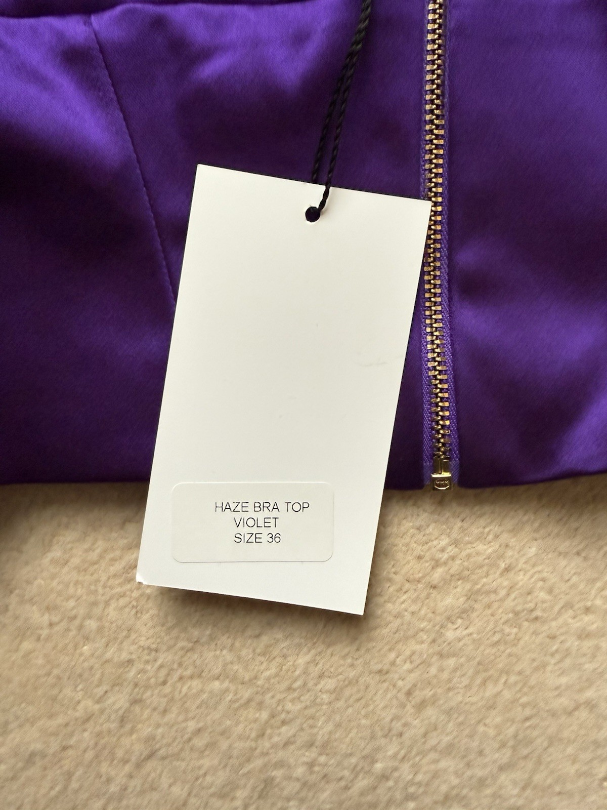 Murmur Satin Haze Top In Violet Purple Size FR36 / UK 8 Brand New