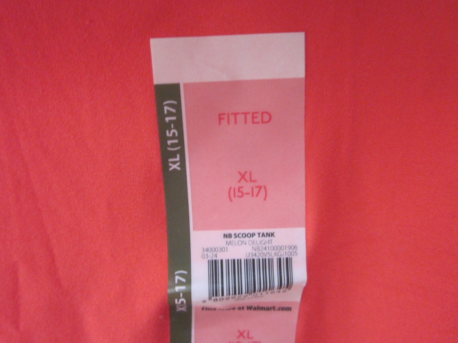 NWT NOBO Melon Delight Fitted Scoop Tank Top Shirt Sz XL