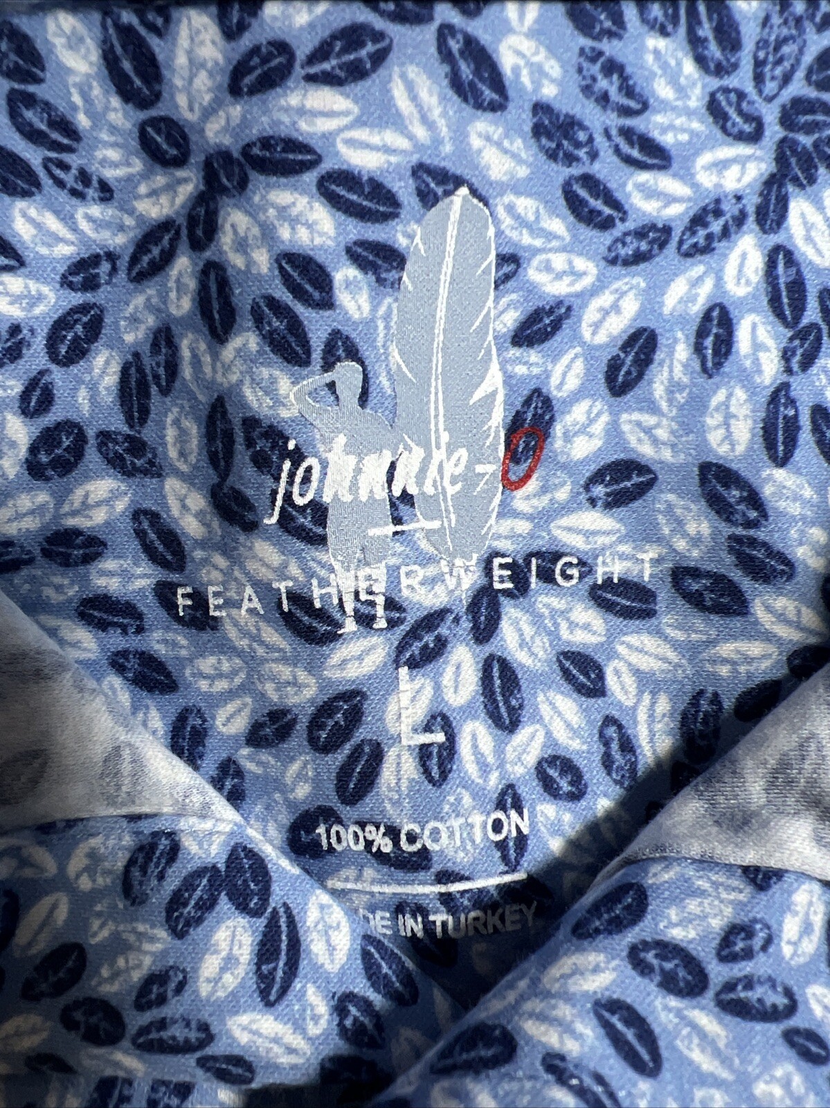 Johnnie-O Button Up Polo Shirt Womens Size Large Malibu Blue Floral