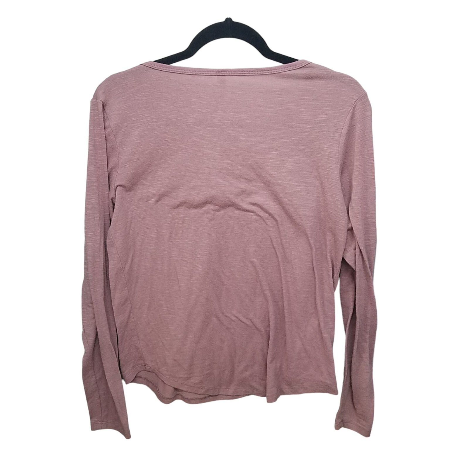 Simple Pleasures Womens Sz M Purple Solid Long Sleeve Shirt