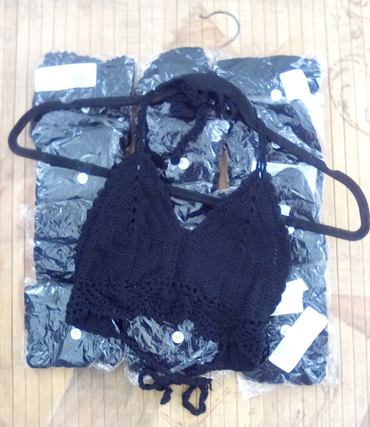 Crochet Halter Tops Wholesale Lot 1 Dz Rust Sizes S M L 4 each New Packaged