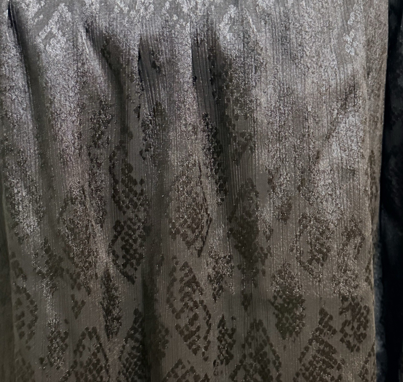 NWT Michael Kors Blouse Small Black Sheer Asymmetrical Hem Snake Skin Print