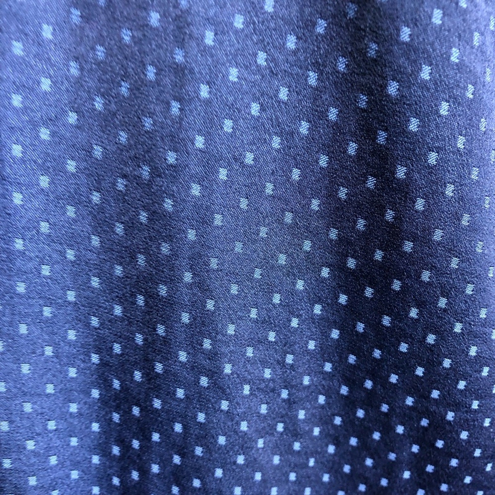 Cabi navy blue swiss dot knot tie front top size Small #5525