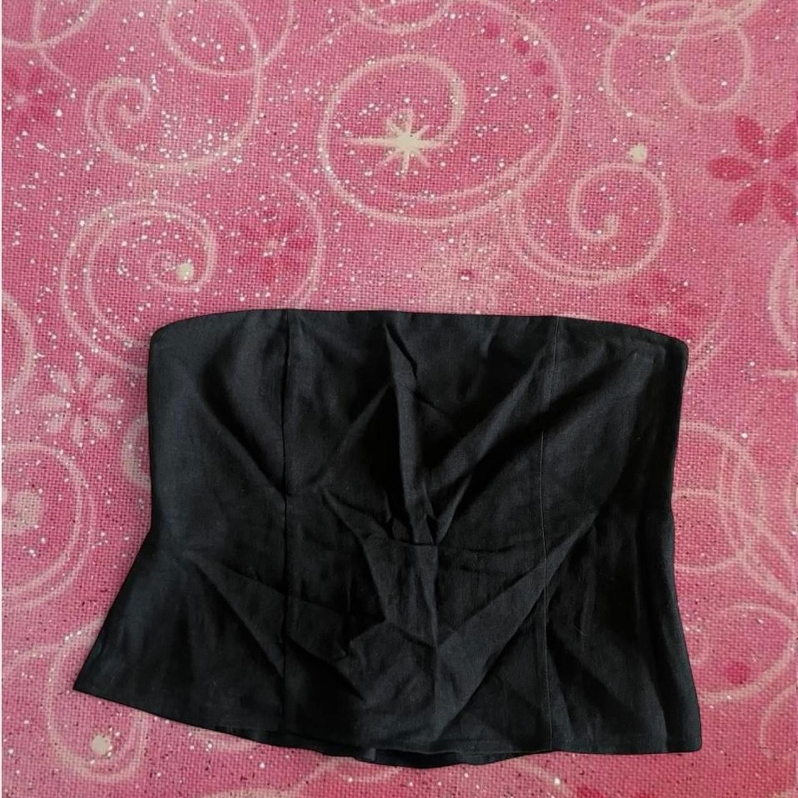 Forever 21 Black Linen Tube Top