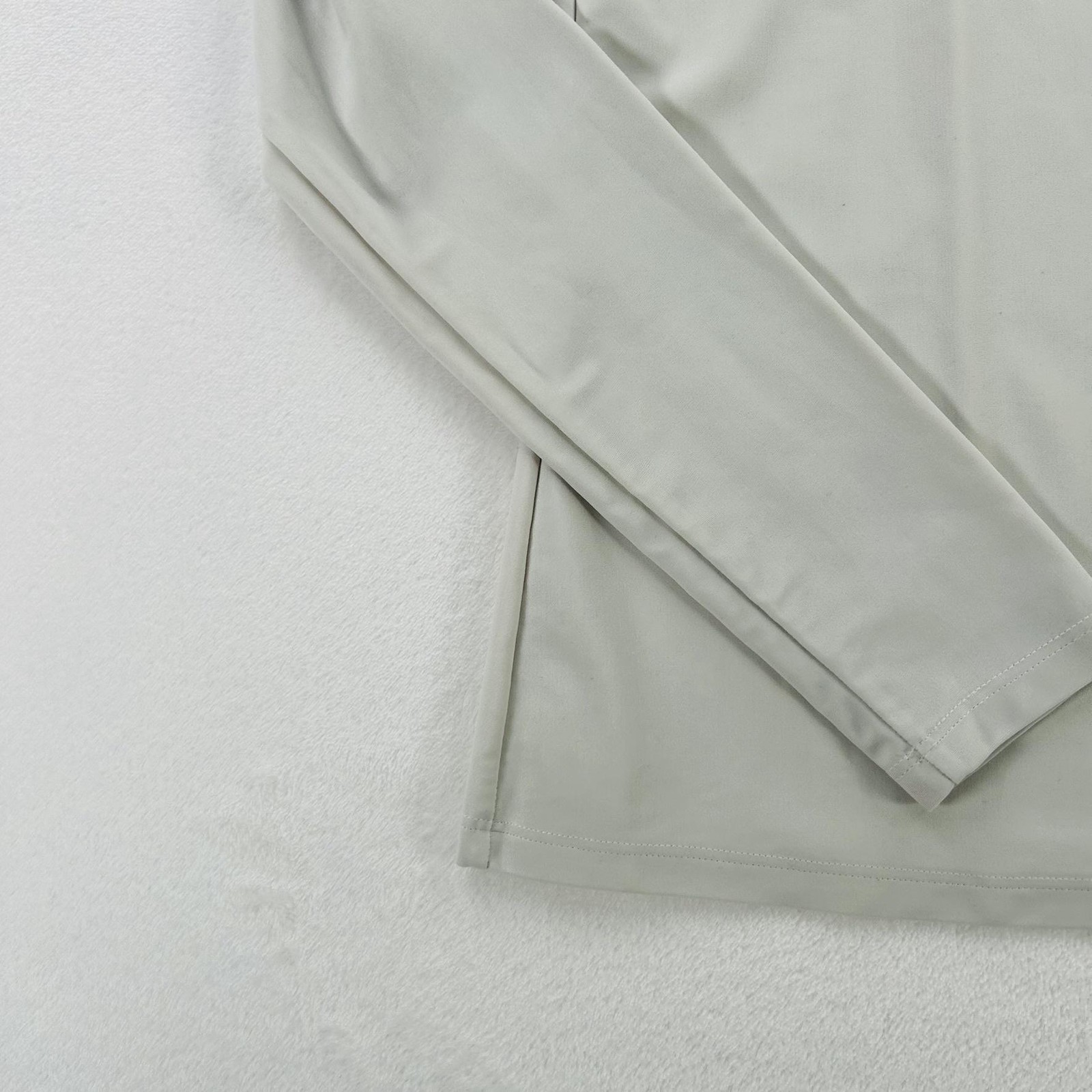 Sportmax Code Shirt Womens Small Beige Turtleneck Long Sleeve Stretch Jersey