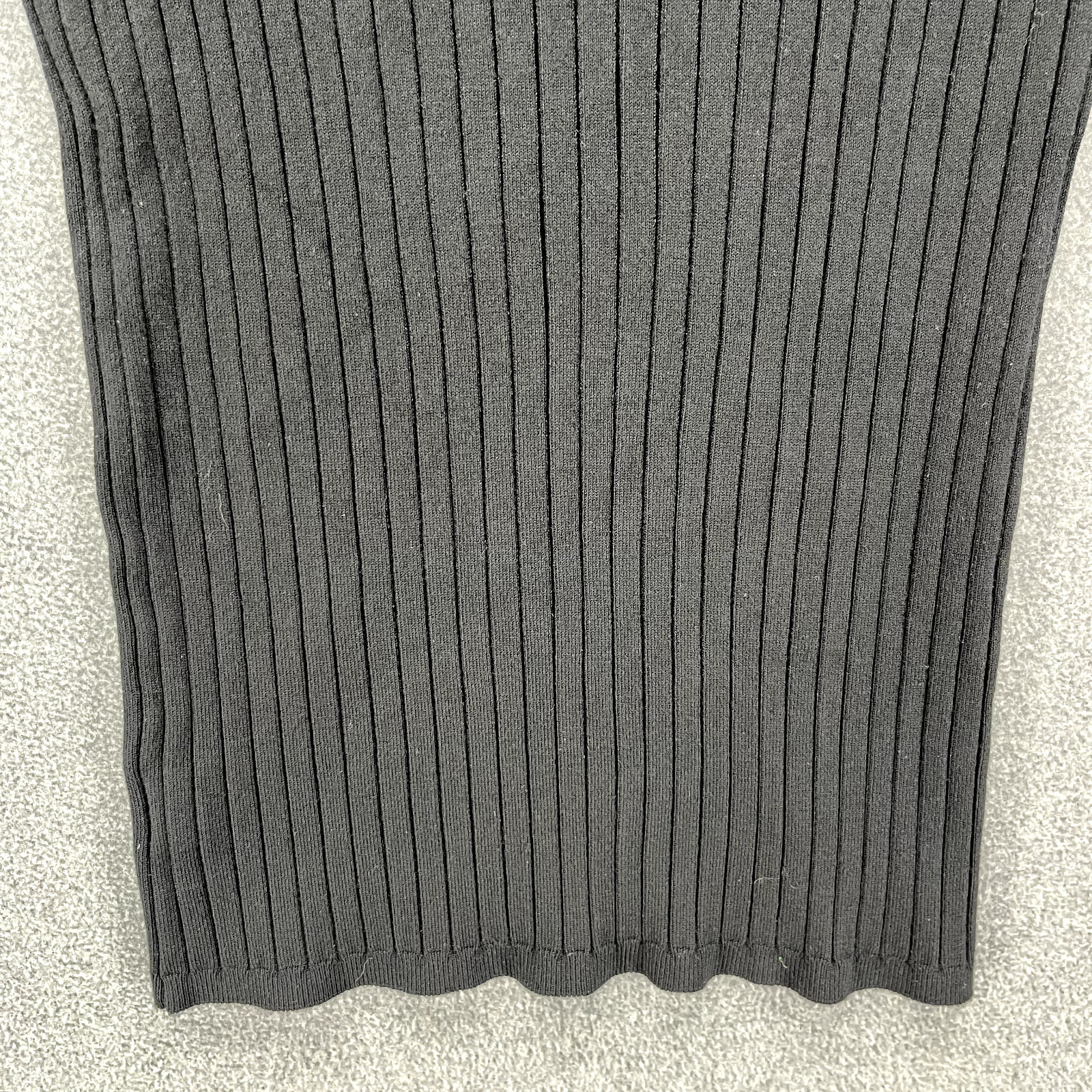 525 America Top Womens Small Black Mock Neck stretch short sleeve knit sweater