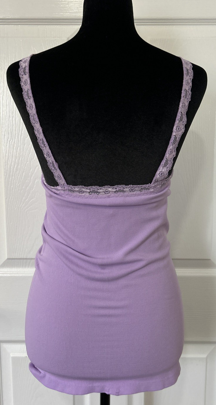 Emme Jordan Y2K Lace Trim Must Have Preppy Cami Large/XL Purple 90s Classic