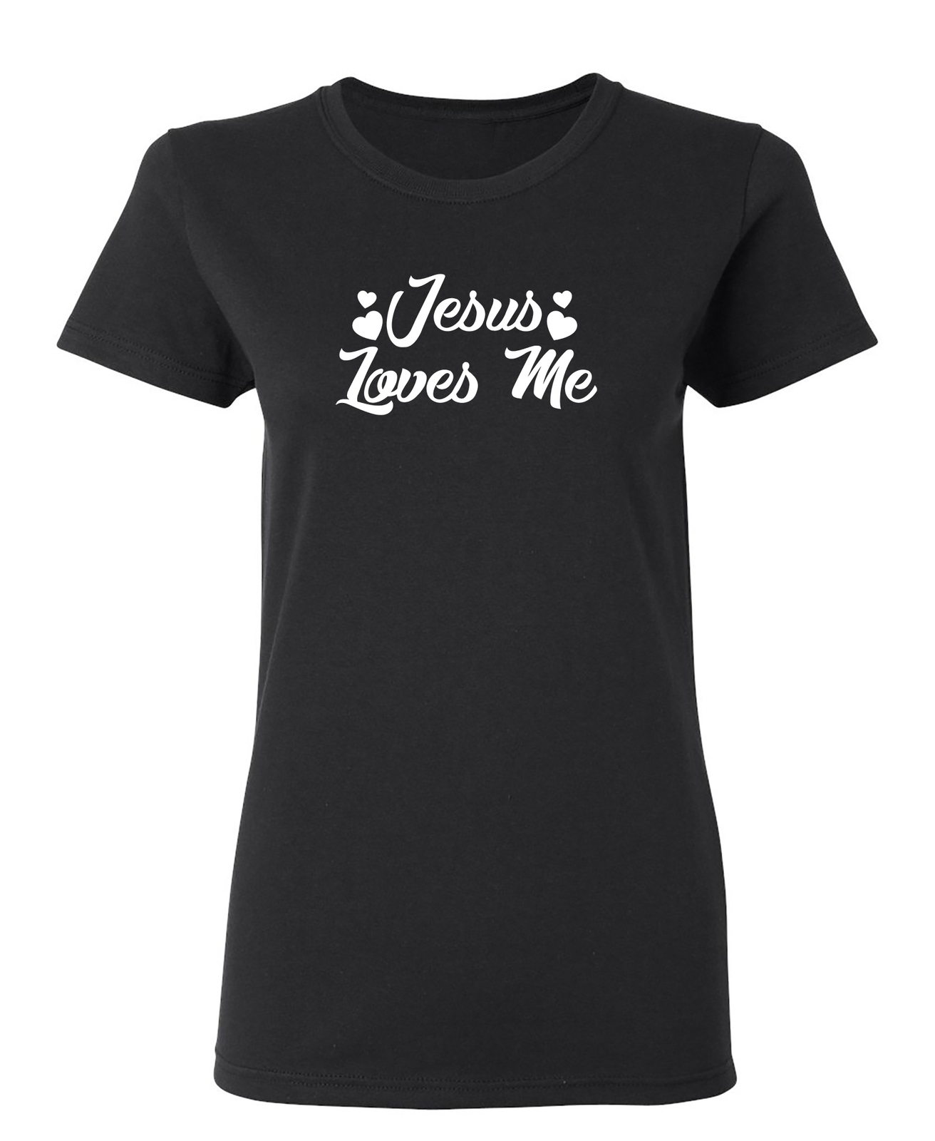 Jesus Loves Me Sarcastic Novelty Graphics Funny Womens T-Shirt