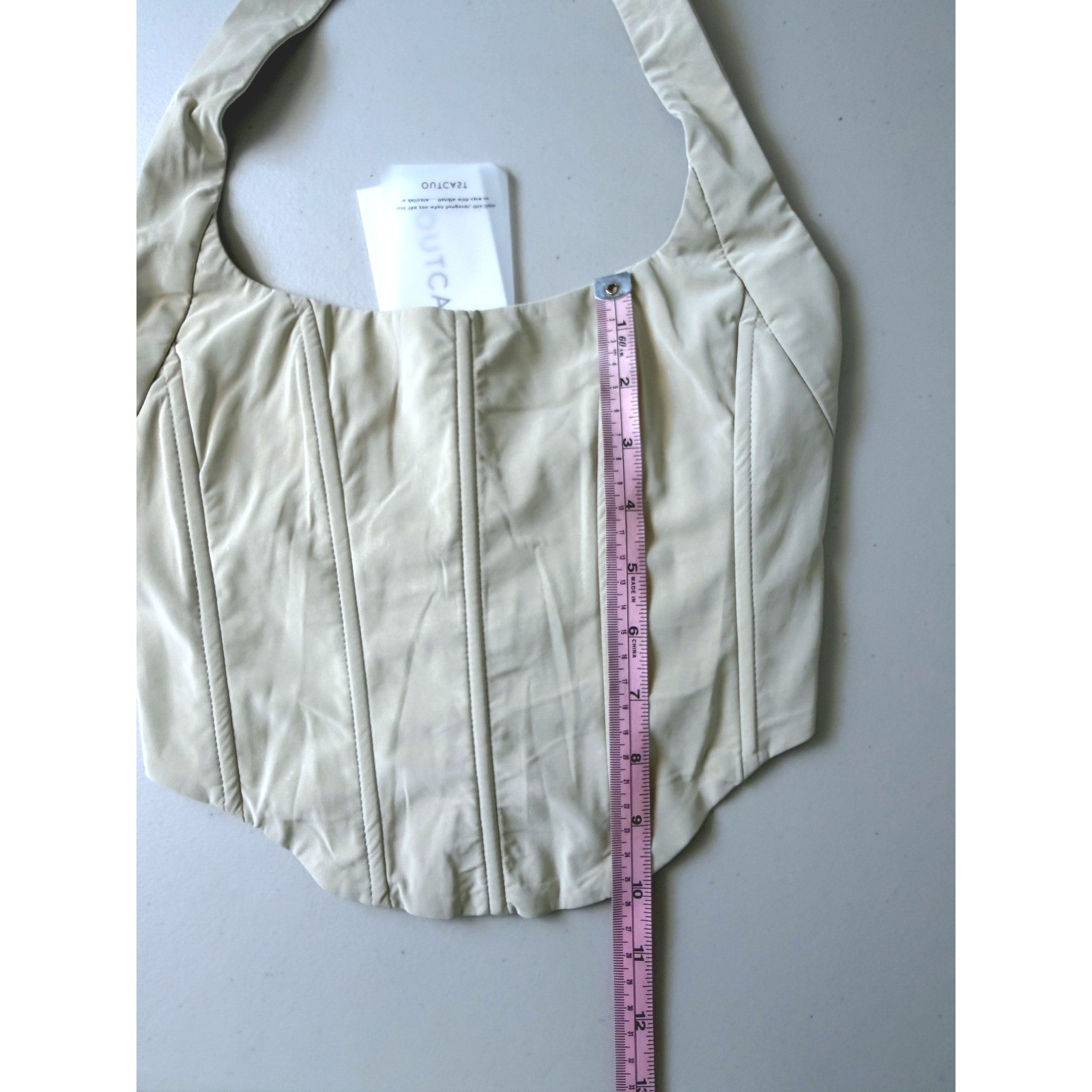 NWT Outcast Lainee Corset Top Bone Halter Festival Vacation Crop Top XXS NEW